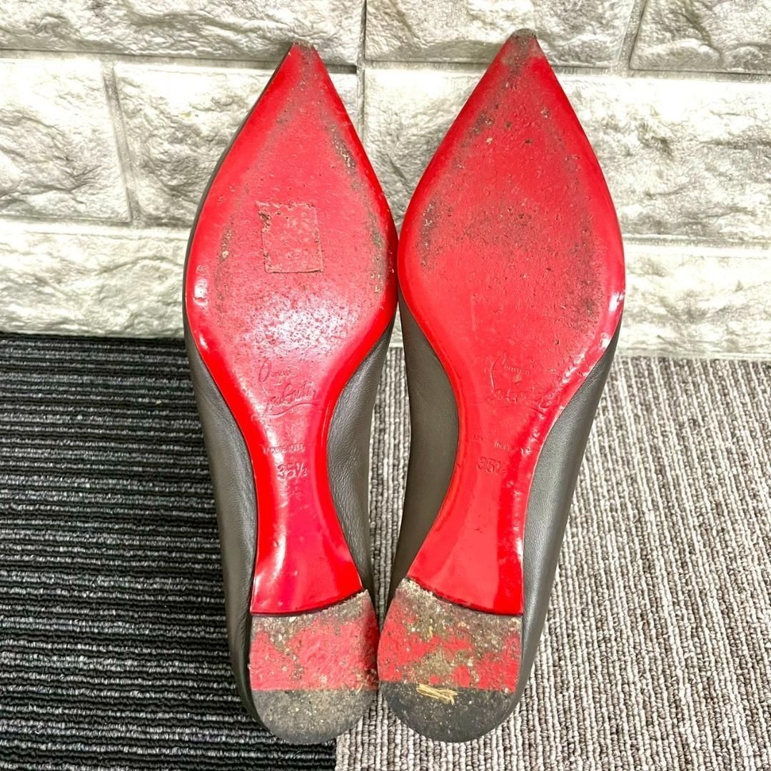 Christian Louboutin Leather Flat Shoes Pumps Size 35.5 (22.5cm) EU 35.5 US 5.5