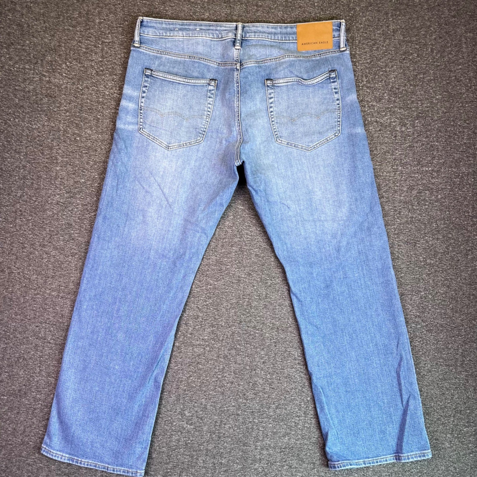 American Eagle Jeans Mens 36×32 Light Blue Western Bootcut Airflex+ Denim Y2K