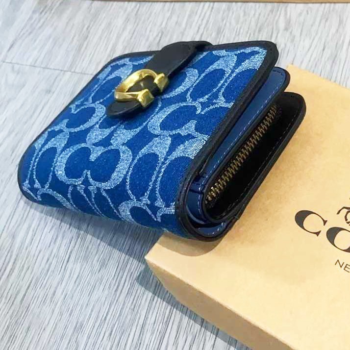 COACH Tabby Medium Wallet Signature Denim CA196 outlet New With Box