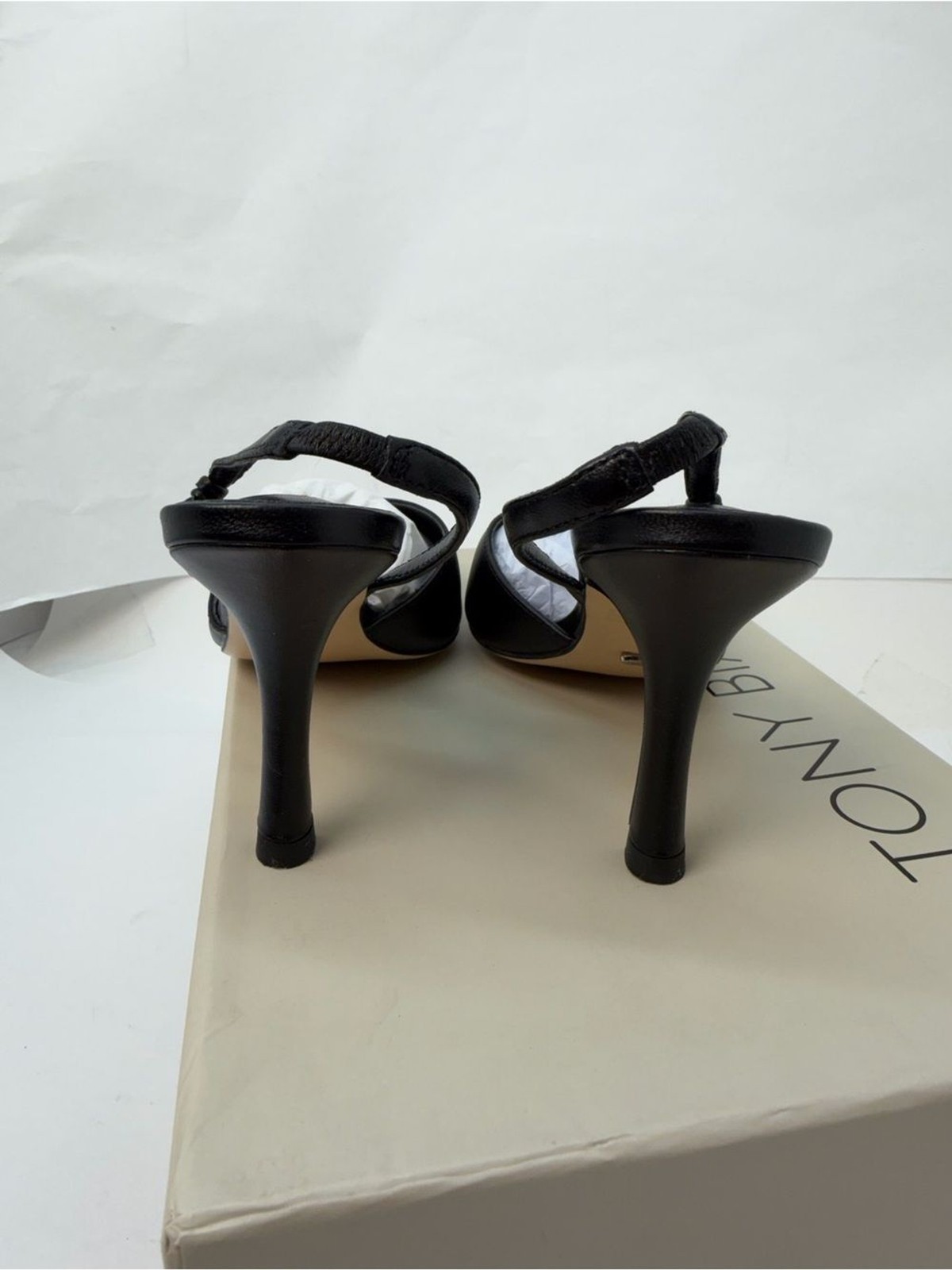 Tony Bianco Sakai Slingback Pump in Black Nappa mid kitten heel pointed toe