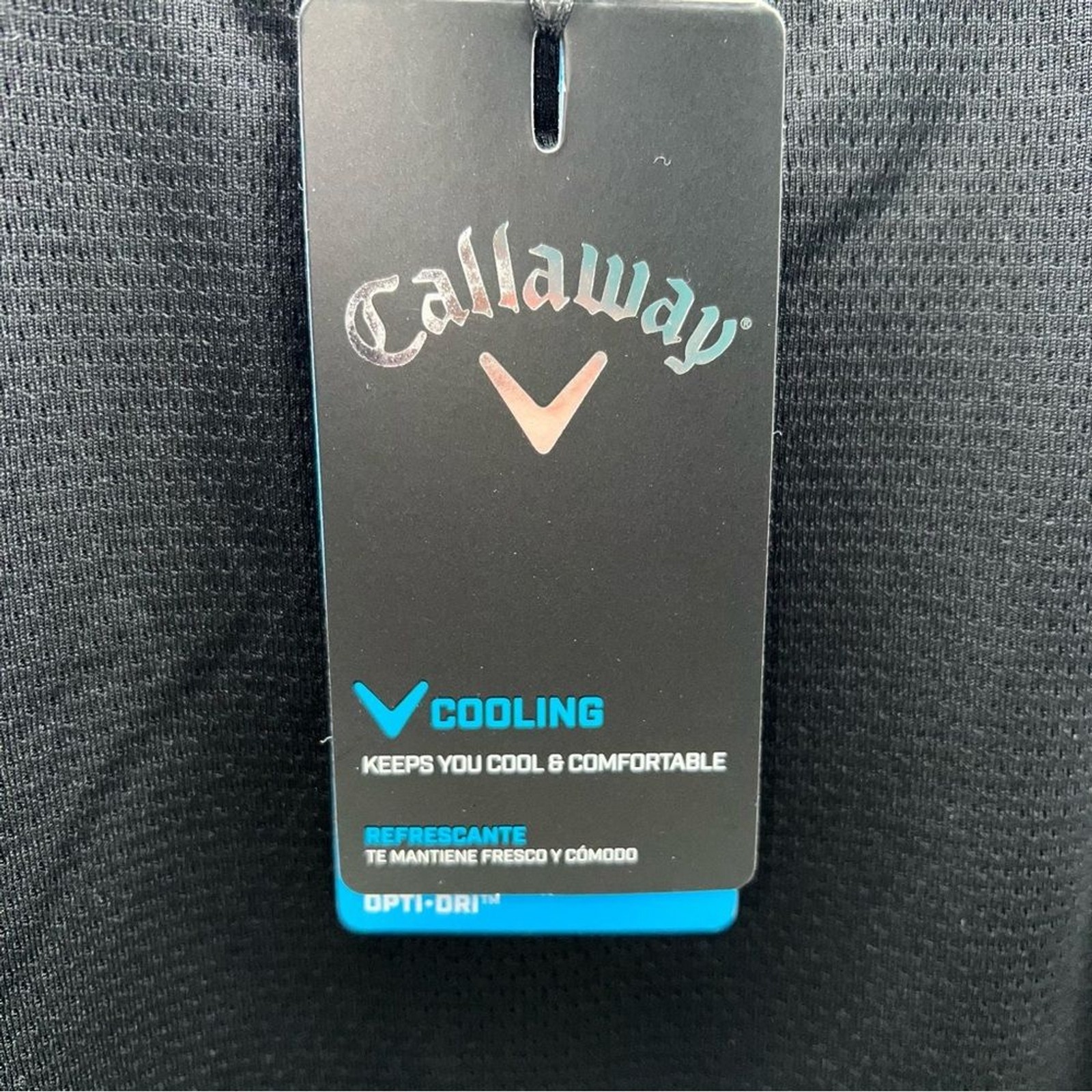 Callaway Opti-Dri Cooling Black Polo Shirt with Red Logo- Size XXL