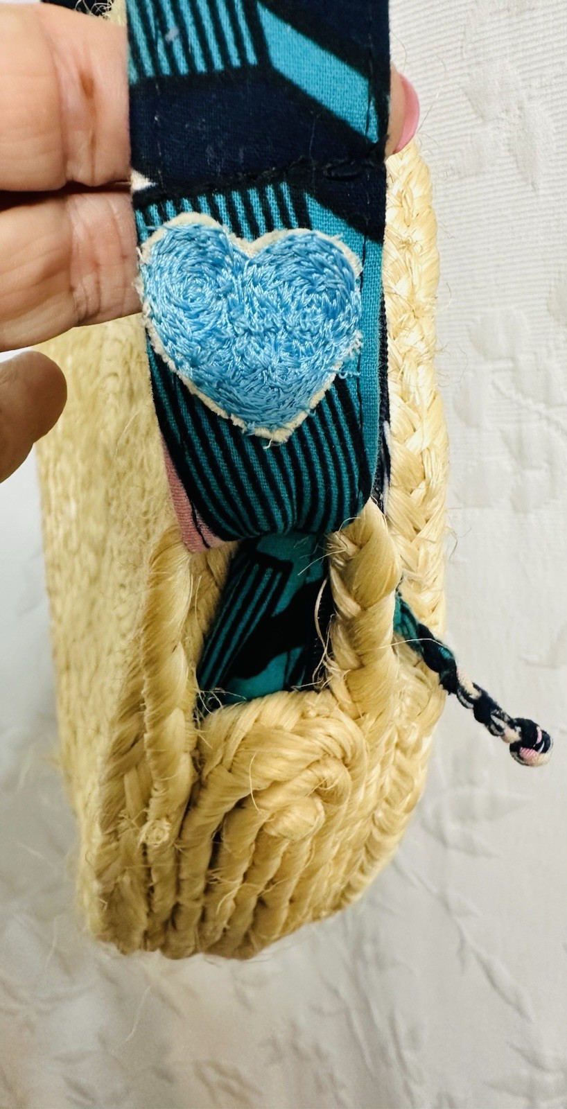 Artisanal Cream Fun Colors Strap Heavy Round Thread Vowen Crossbody Shoulder Bag