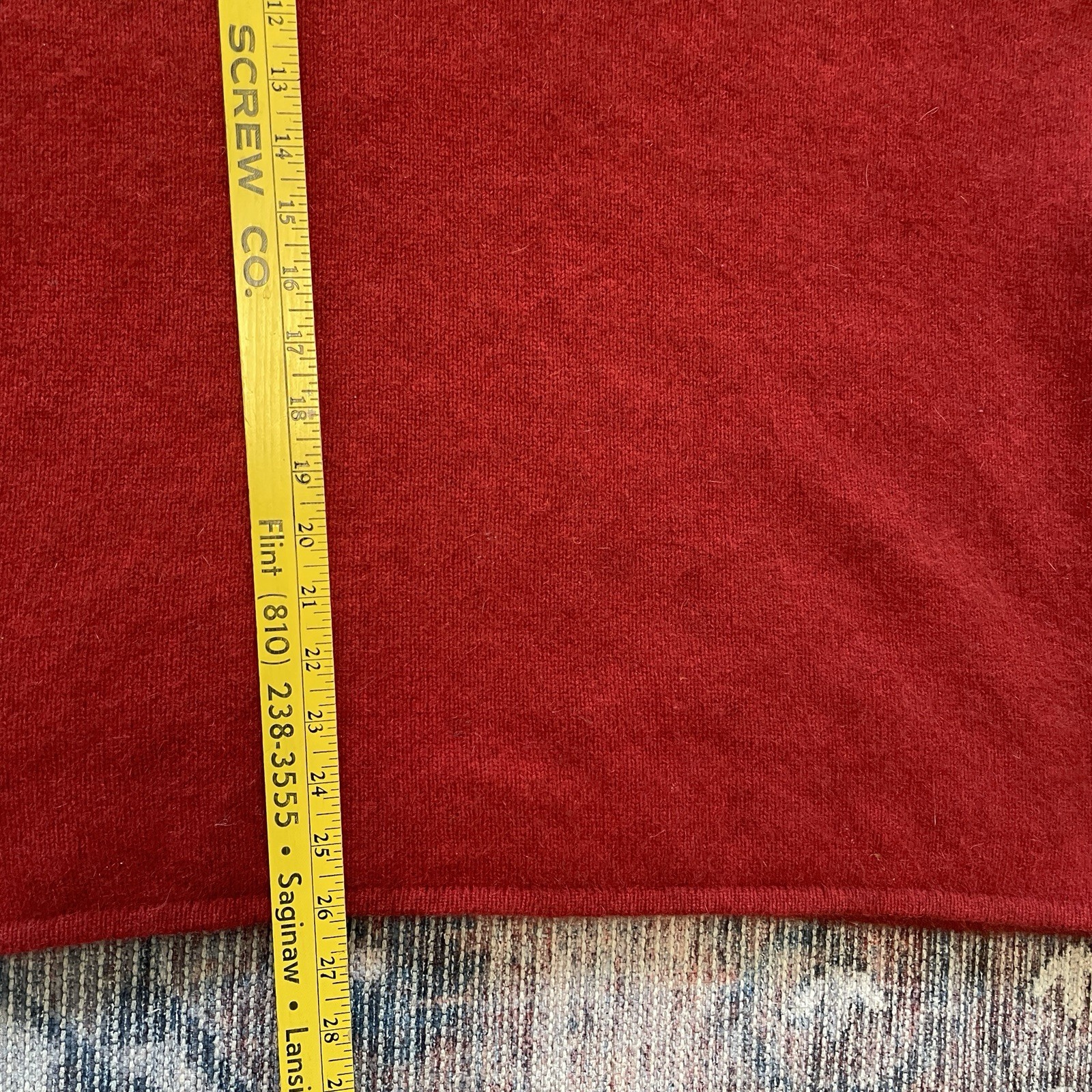 KORU Two Tone Red Jumper Sweater Wm’s XL Merino Wool, Possum,Silk Retail $240