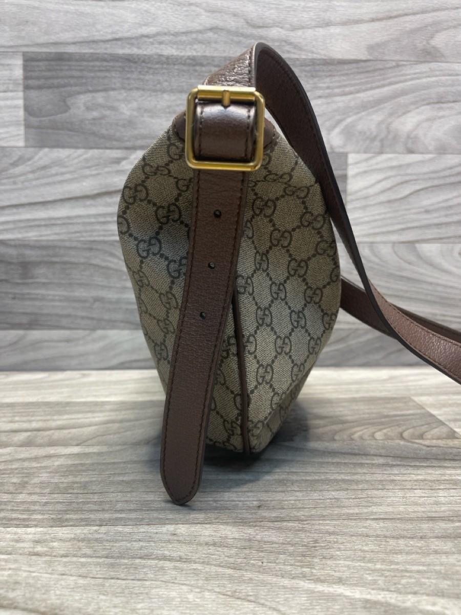 Gucci GG Supreme Monogram Web Small Ophidia Half Moon Hobo Brown Sho (A1D019518)
