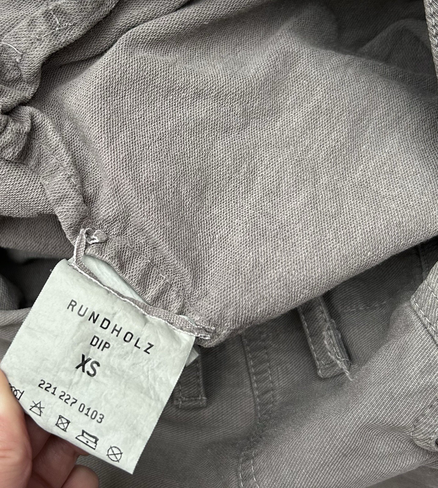 Rundholz DIP Grey Drop Crotch Cropped Pants Size XS Avant-Garde Lagenlook