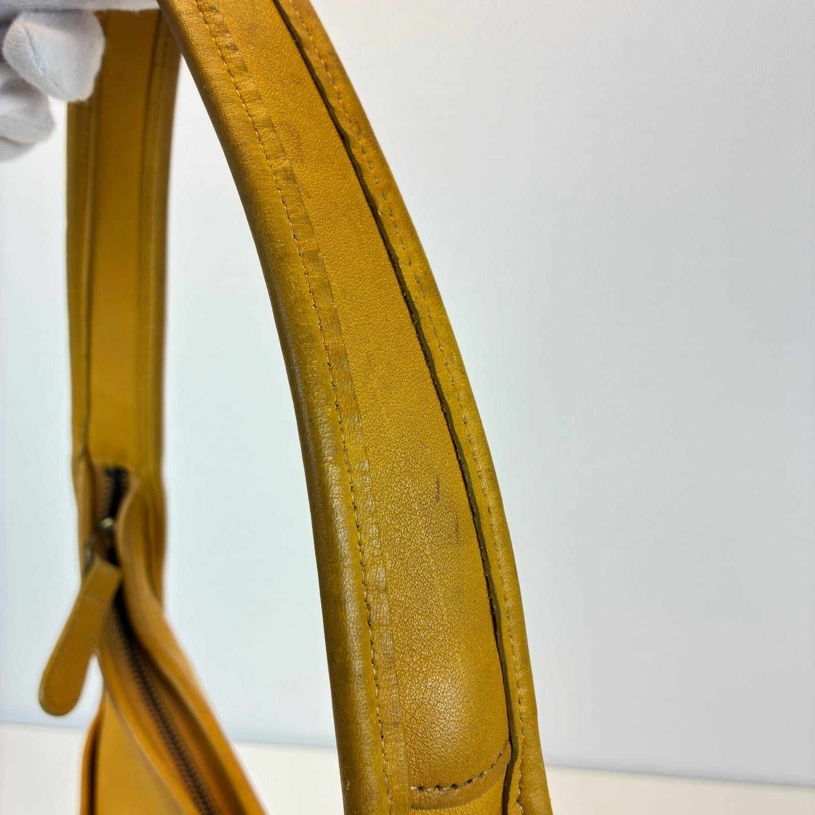 COACH Ergo Shoulder Bag, Yellow Leather Shoulder Bag 9033 leather yellow