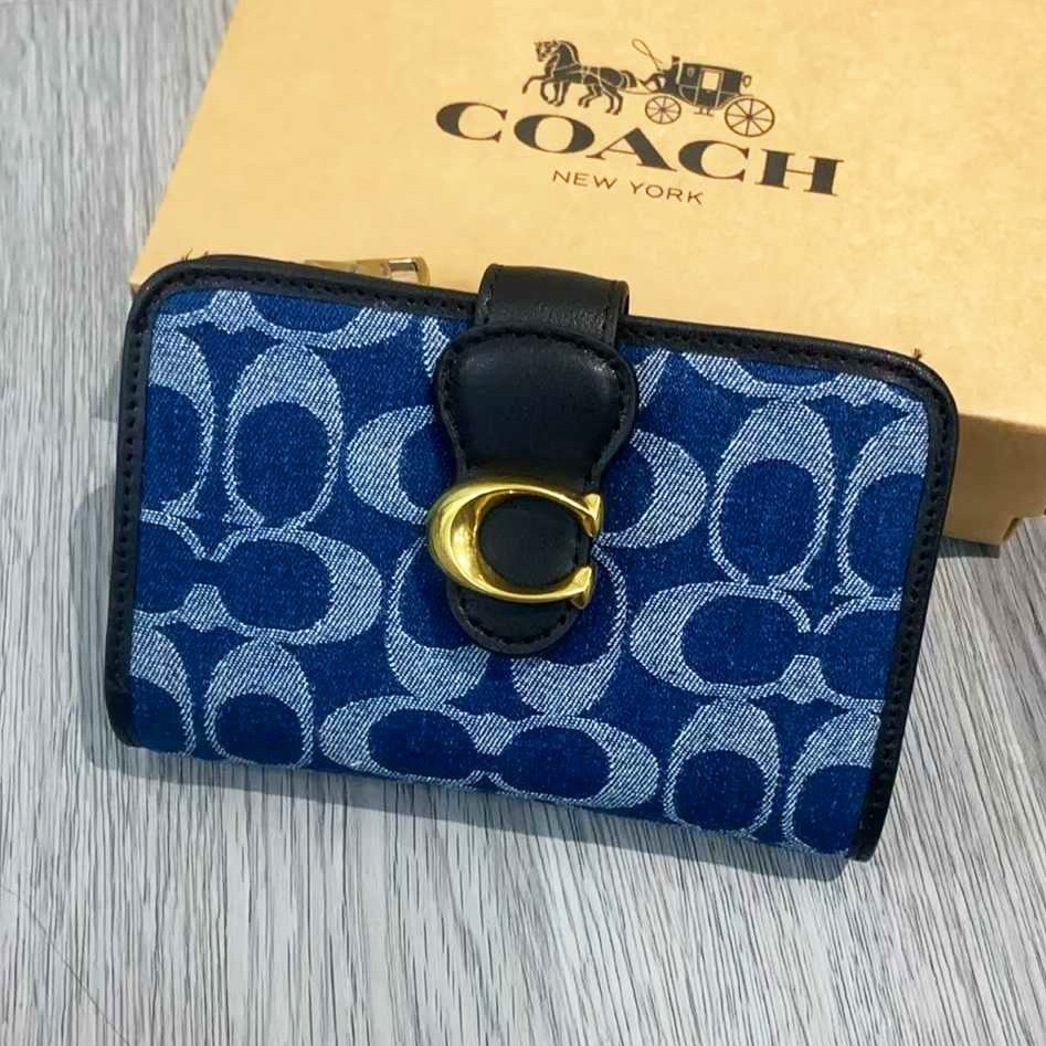 COACH Tabby Medium Wallet Signature Denim CA196 outlet New With Box
