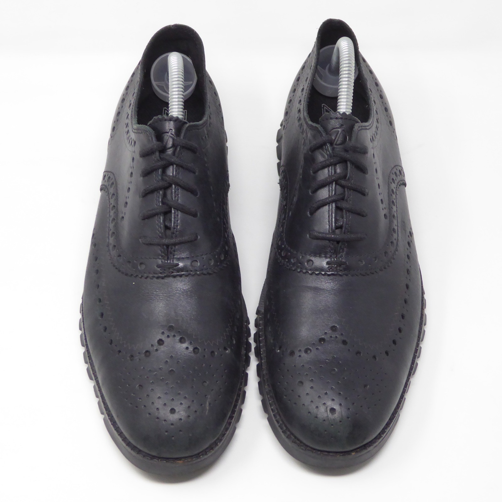 Cole Haan Mens Zerogrand Wingtip Oxford Shoes Black Leather C20719 Size 9.5