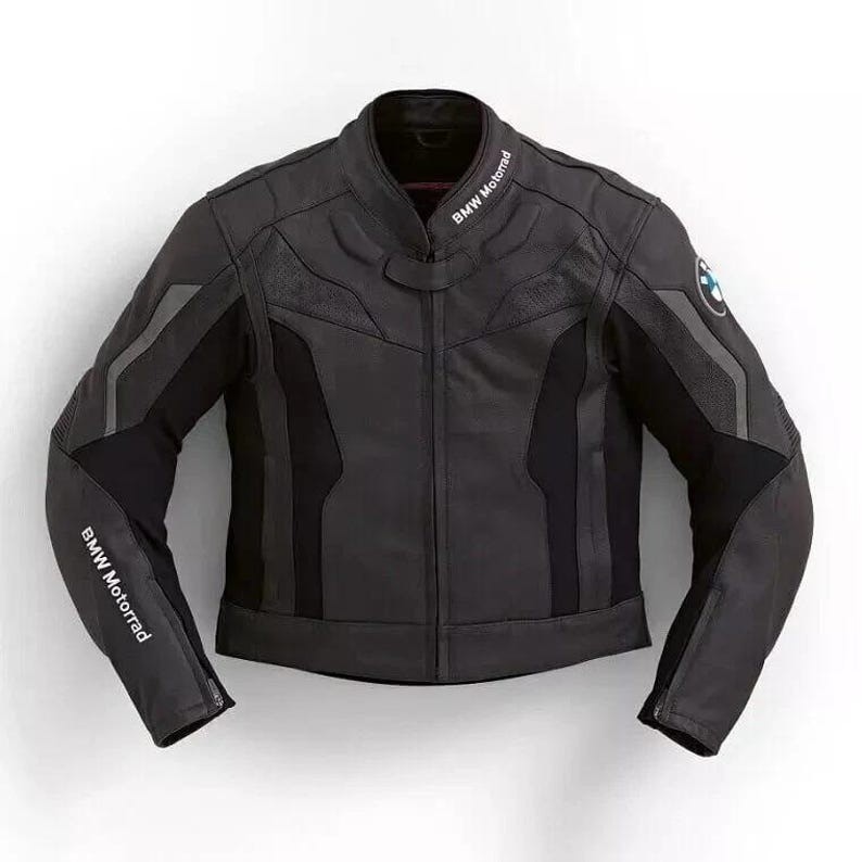 Men’s BMW Motorrad Cowhide Leather Biker Jacket Racing Style BMW Leather Jacket