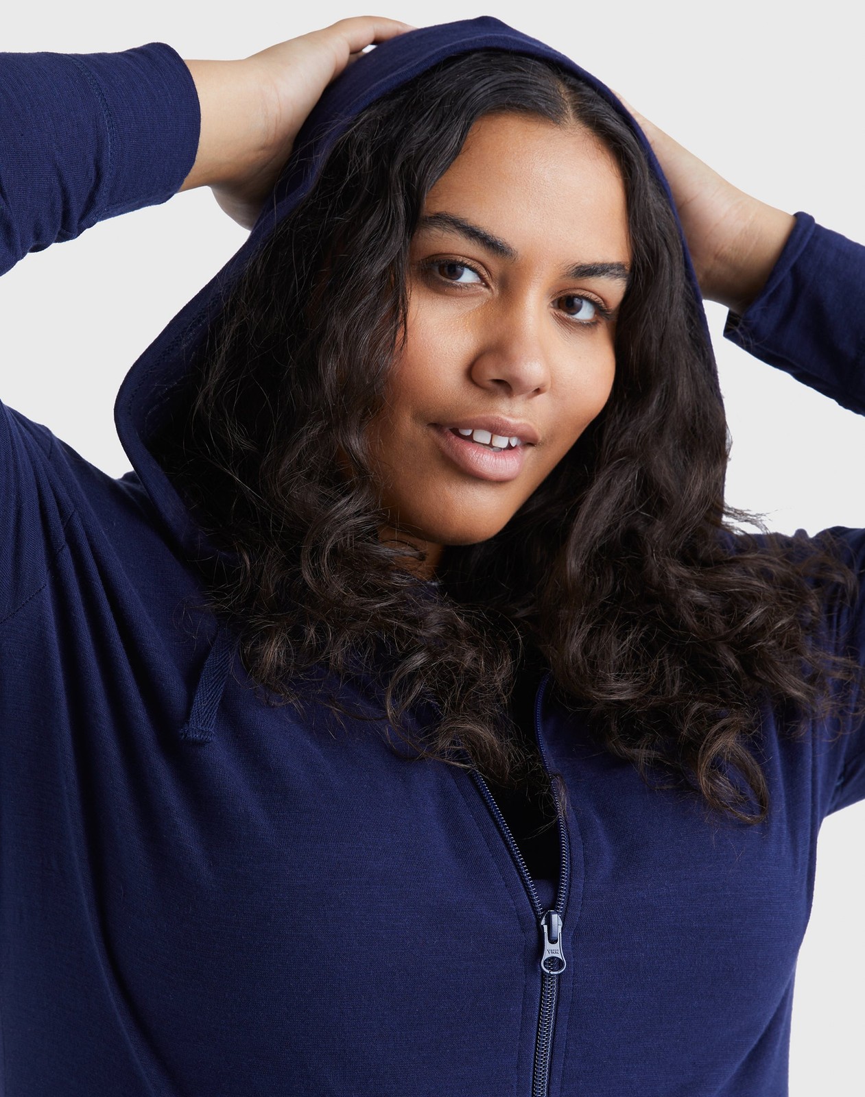 Just My Size Hoodie Women Full-Zip SlubCotton Lightweight Jersey Packets 1XL-5XL