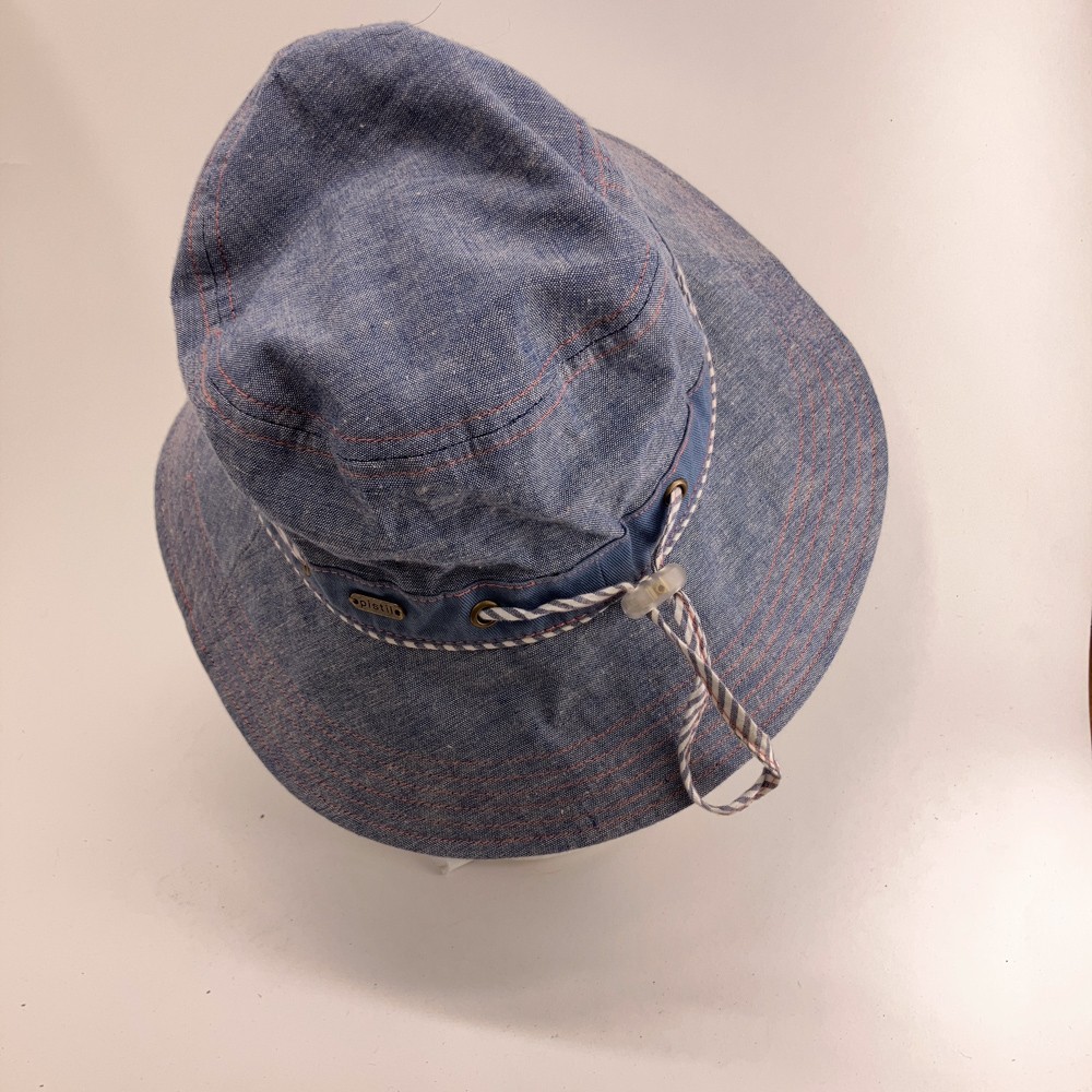 PISTIL large brim sun hat blue cotton
