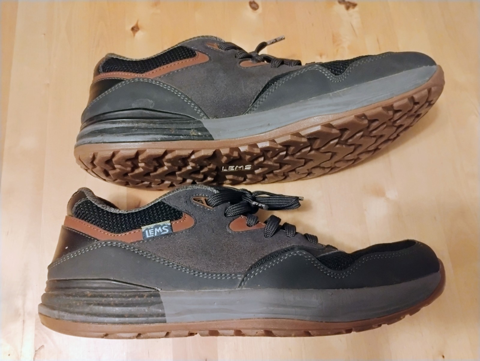 Lems Trailhead Mens 10.5 D Stormy Night Gray Hiking Trail Minimalist Sneakers