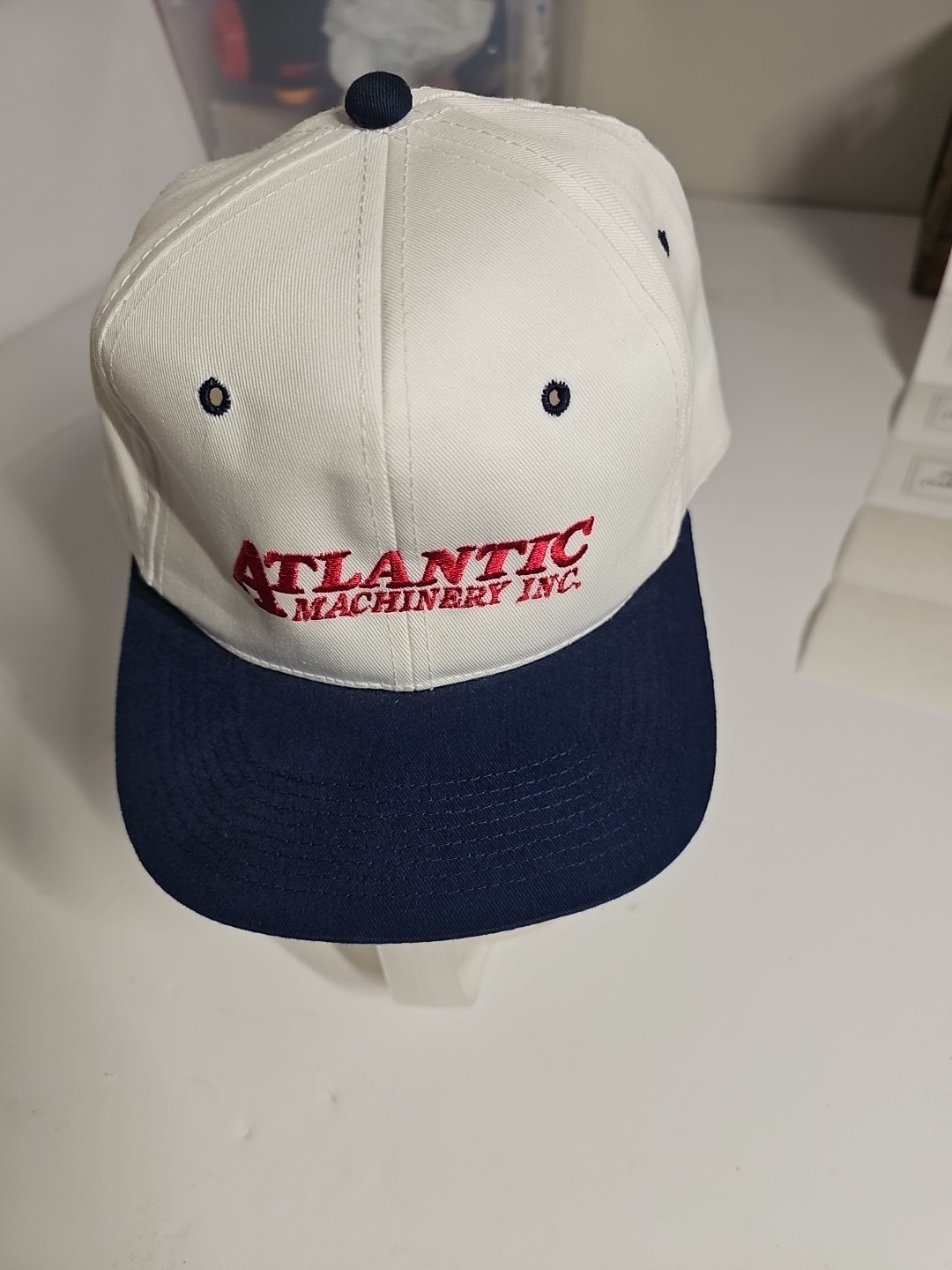 Vintage Atlantic Machinery Inc YoungAn Hat Co. 100% Cotton USA Company Logo Cap