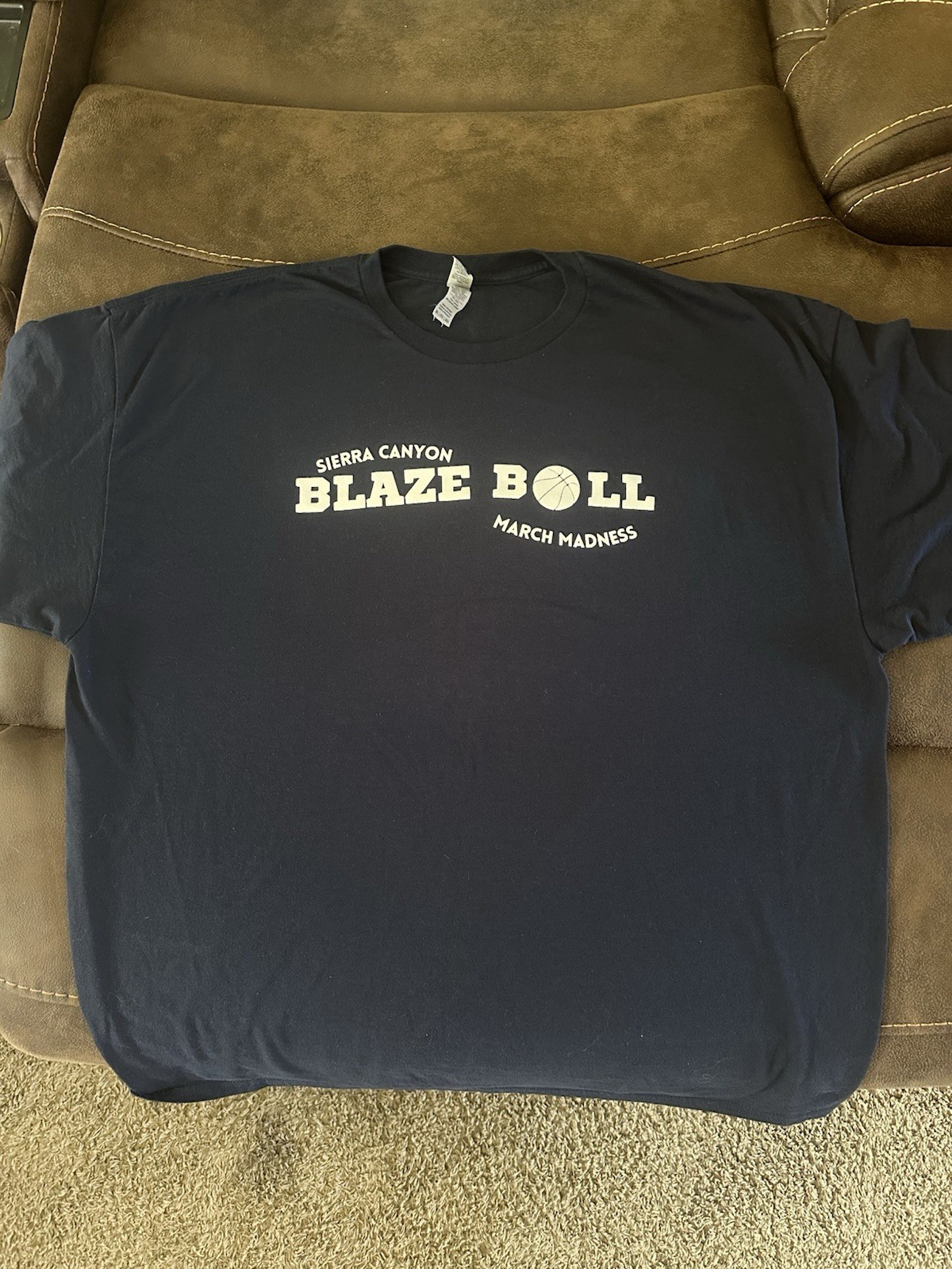 Gildan DryBlend Men’s 2XL Navy Crew Neck Sierra Canyon Blaze Ball T-Shirt
