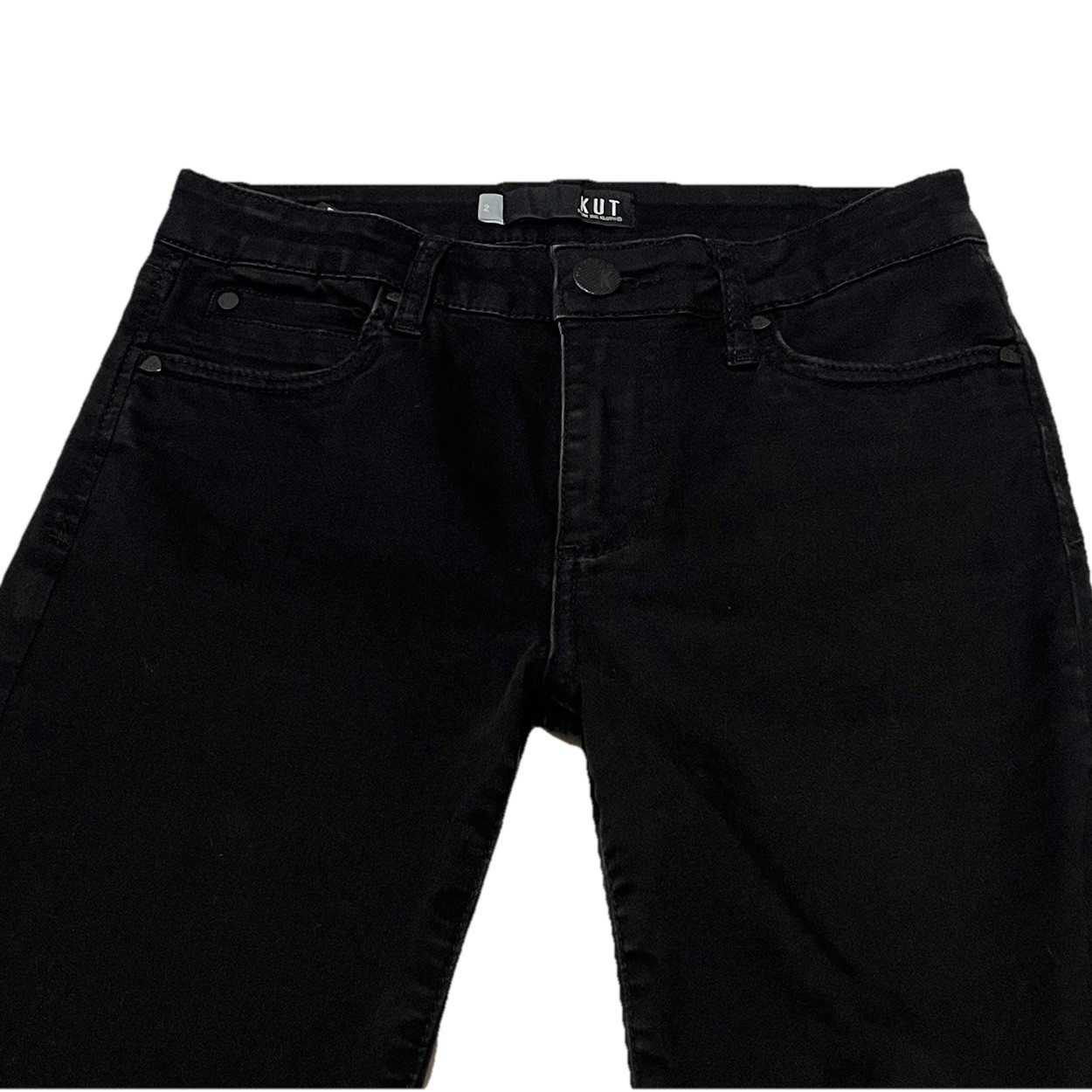 Kut From The Kloth Size 2 26W Mid Rise Diana Skinny Stretch Black Jeans