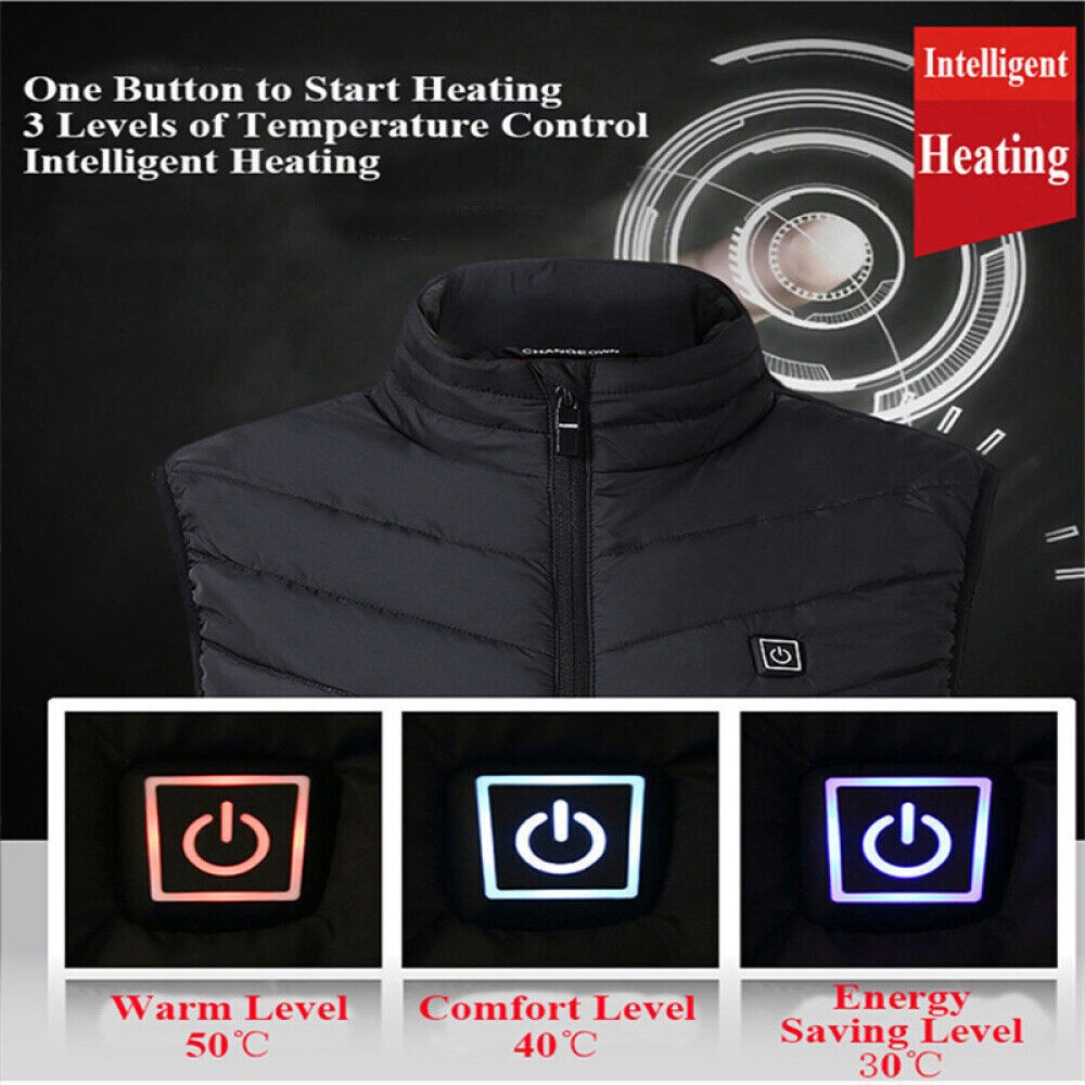USB Motorcycle Heating Jacket Thermal Men Women’s Warm Vest Winter Self heated