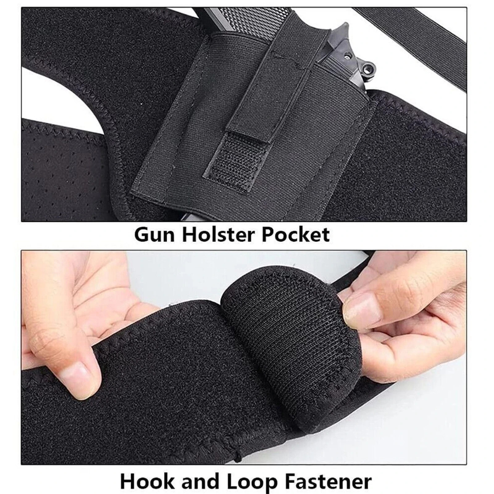 Underarm Shoulder Bag Adjustable Multi Pocket Utility Pouch Travel Organizer