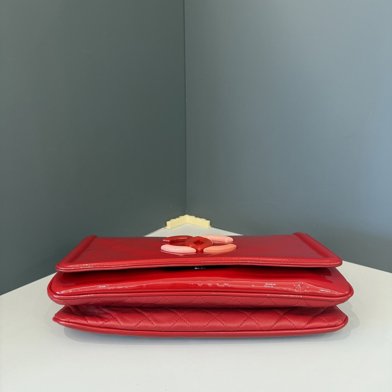 Chanel Flap Bag Red Patent Calfskin (zz022826d1)