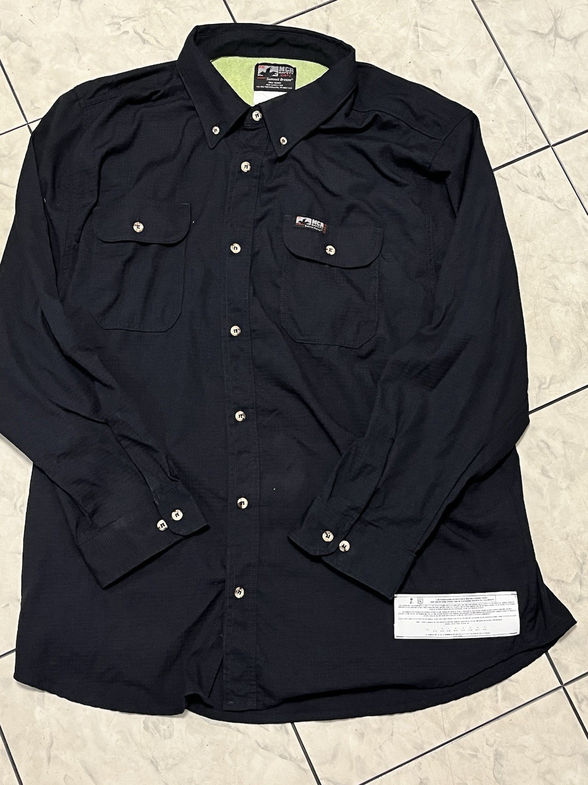 MCR SAFETY CATZ Shirt Black 2X FR CLOTHING Summit Breeze SBS1002