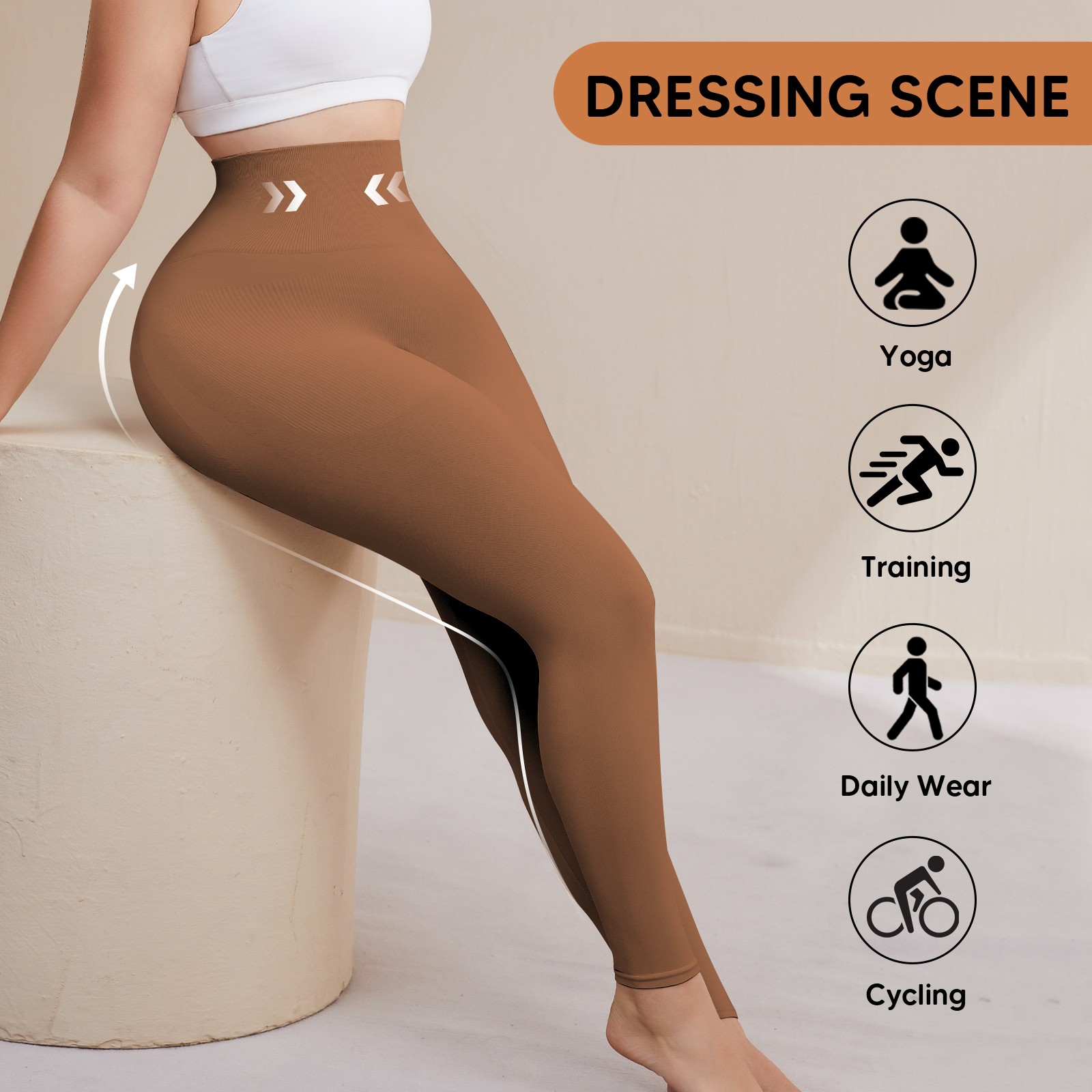 Plus Size Slimming Anti Cellulite Compression High Waist Leggings Leg Shaper