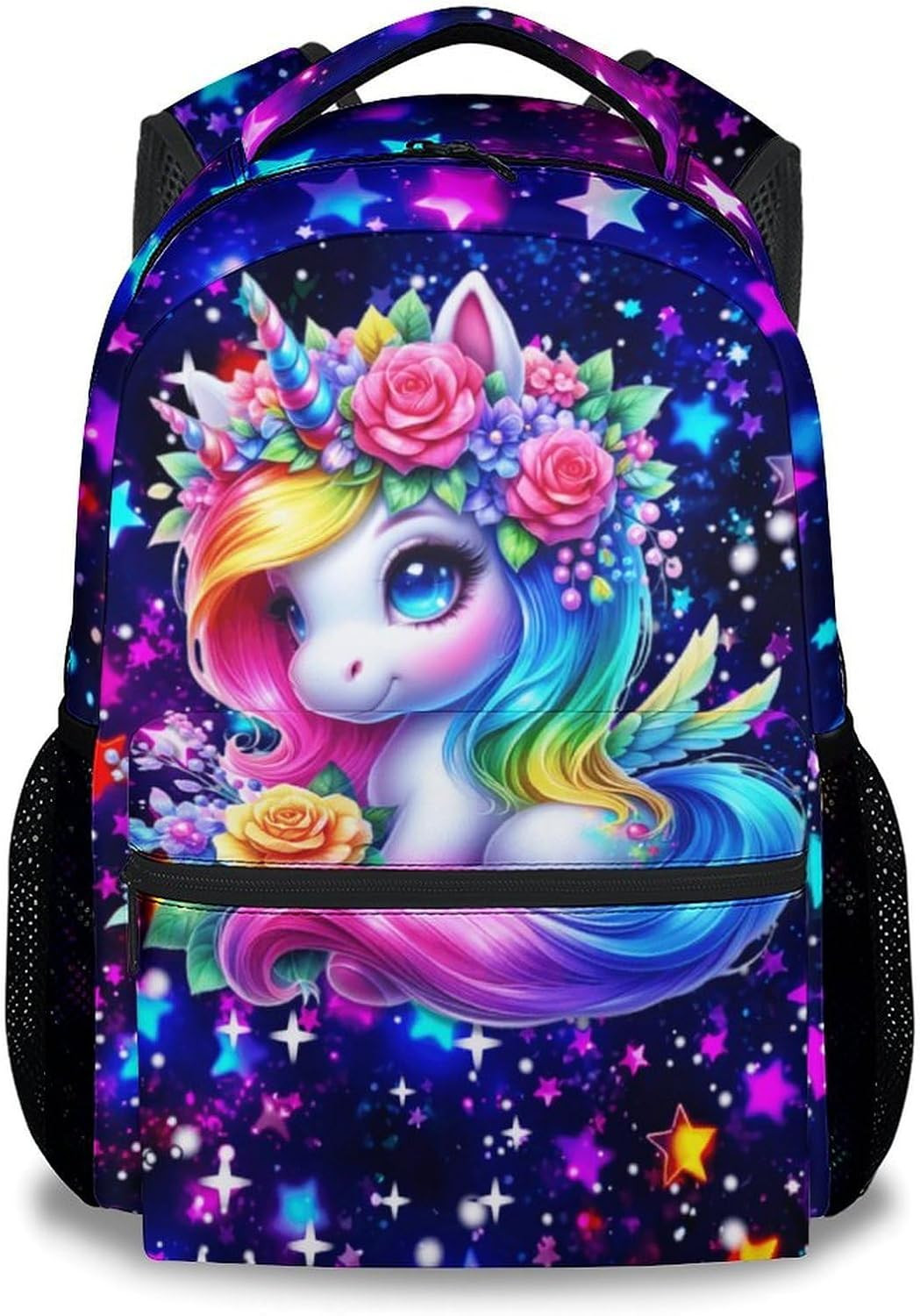 Butterfly Backpack for Girls, 17 Inch Kids School Bag for Elementary, Kindergart