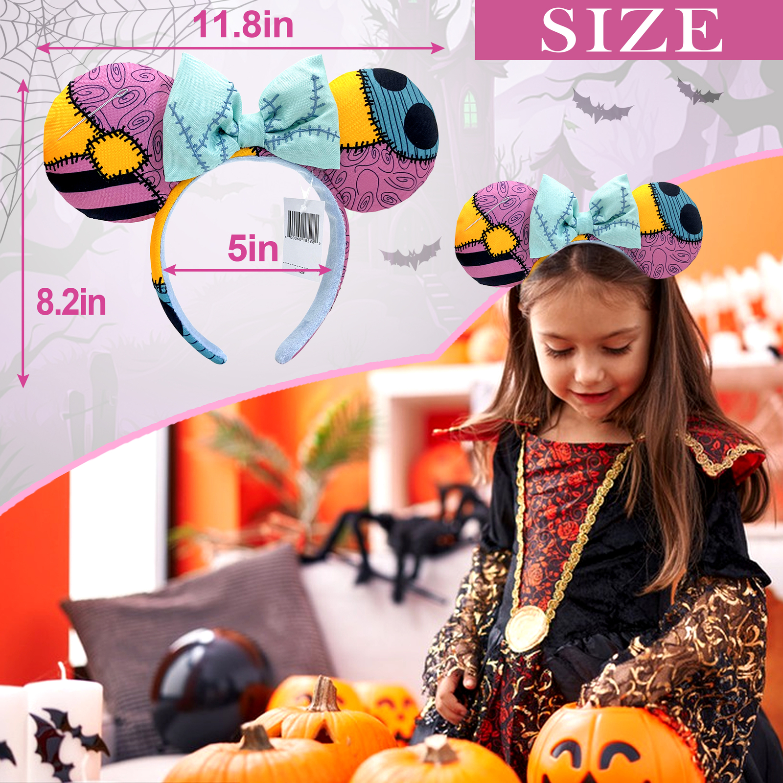 Disney-Park’s 2025 Nightmare Before Christmas Sally Mickey Mouse Ear Headband US