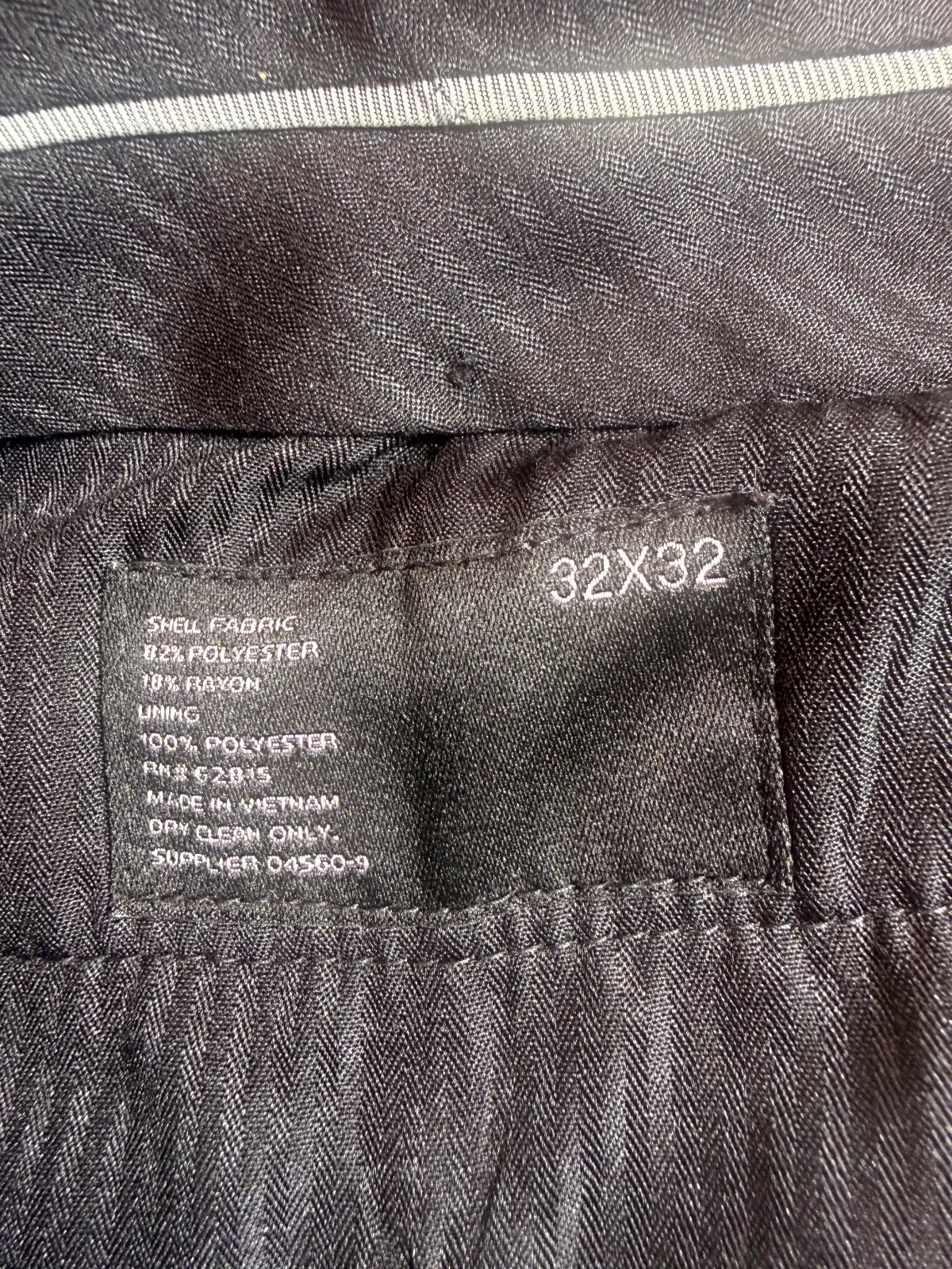Dress Pants Mens 32×32 Khaki Flat Front Slash Pockets Straight Leg Formal