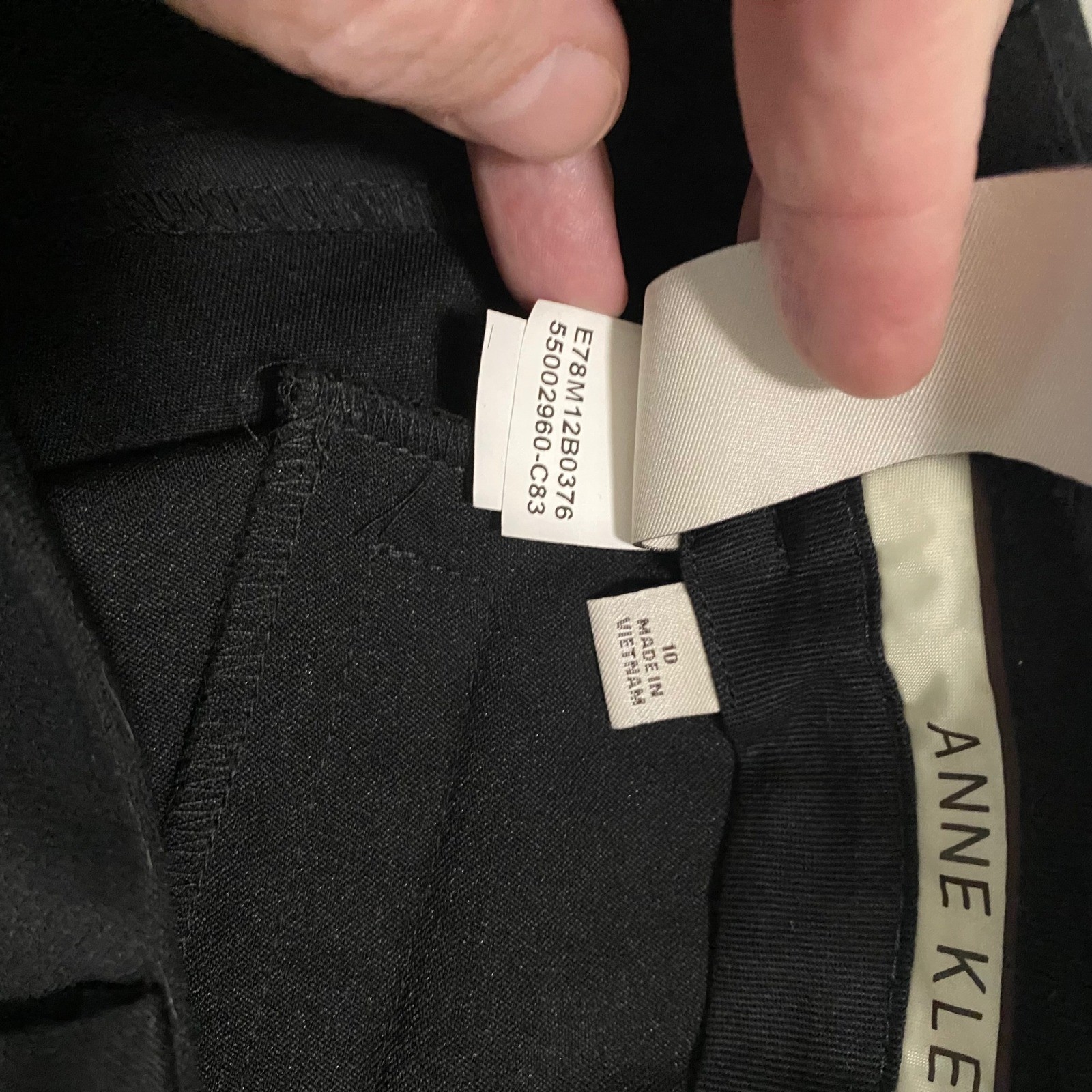 Anne Klein Suit Womens Onyx Black 2PC Blazer and Pants Set E78M12B0376 Size 10