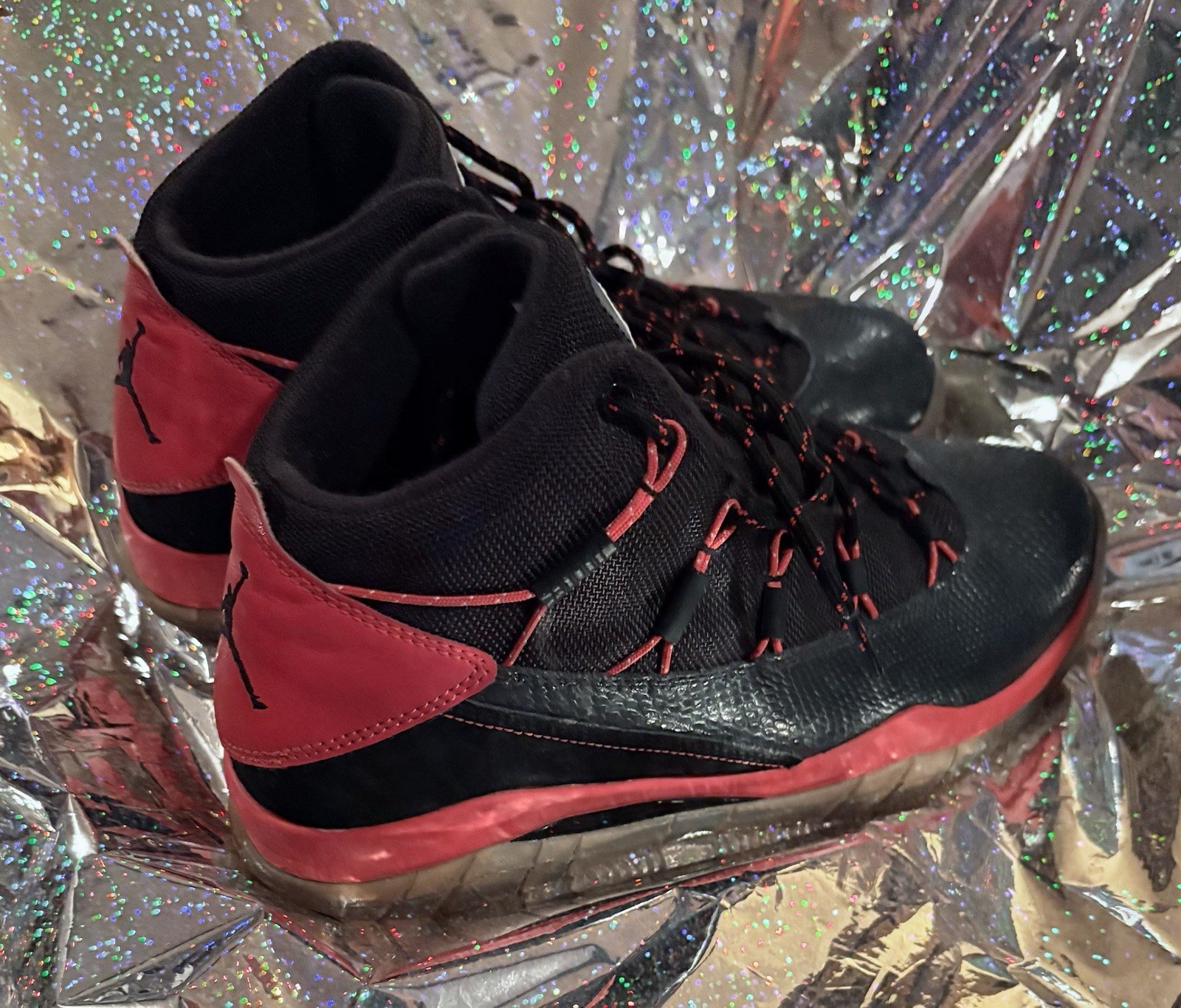 Air Jordan Retro Black Red Youth Size 7Y Basketball Shoes