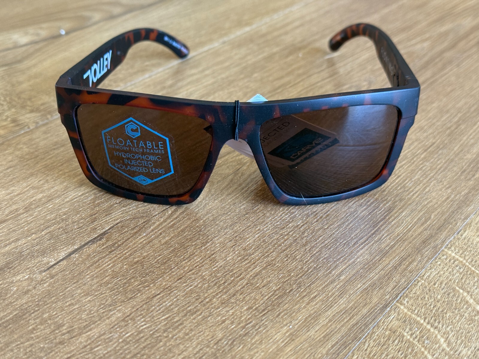 Carve Volley Floatable Hydrophobic Injected Polarized Tortoise Sunglasses NWT
