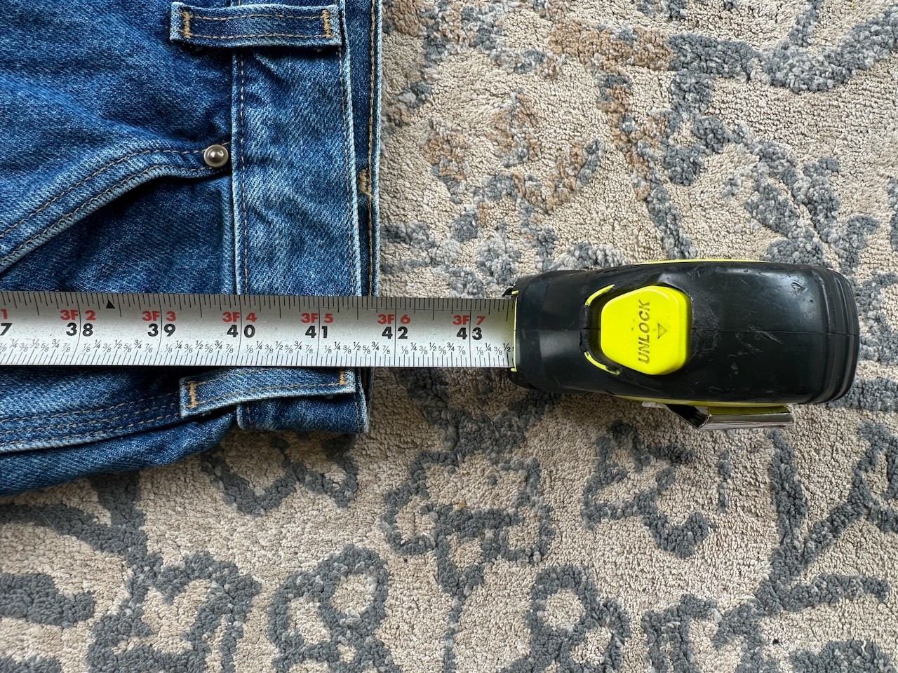 Carhartt B73-DST Double Knee Denim Jeans 34×30 Men’s Loose Fit Carpenter Pants