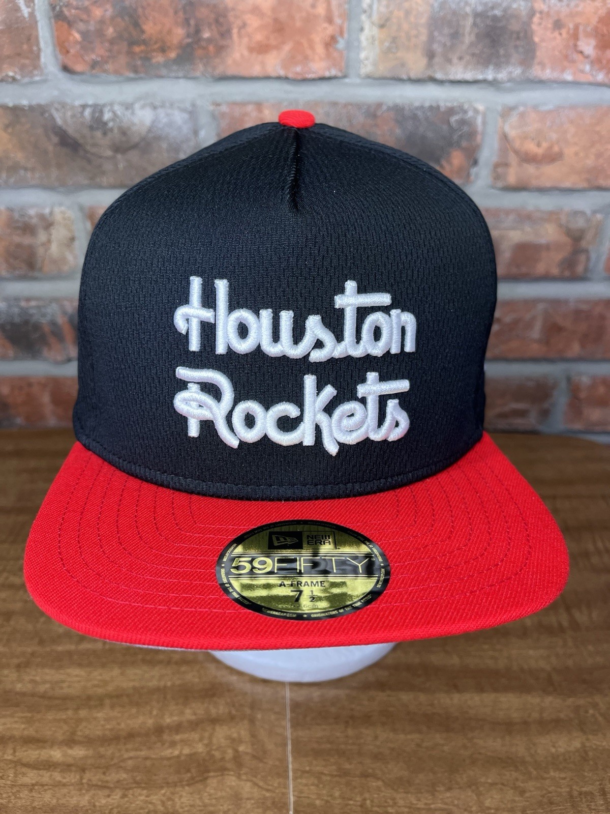New Era Houston Rockets 59Fifty 7 1/2 Dashmark Mesh Logo A-Frame NBA Hat