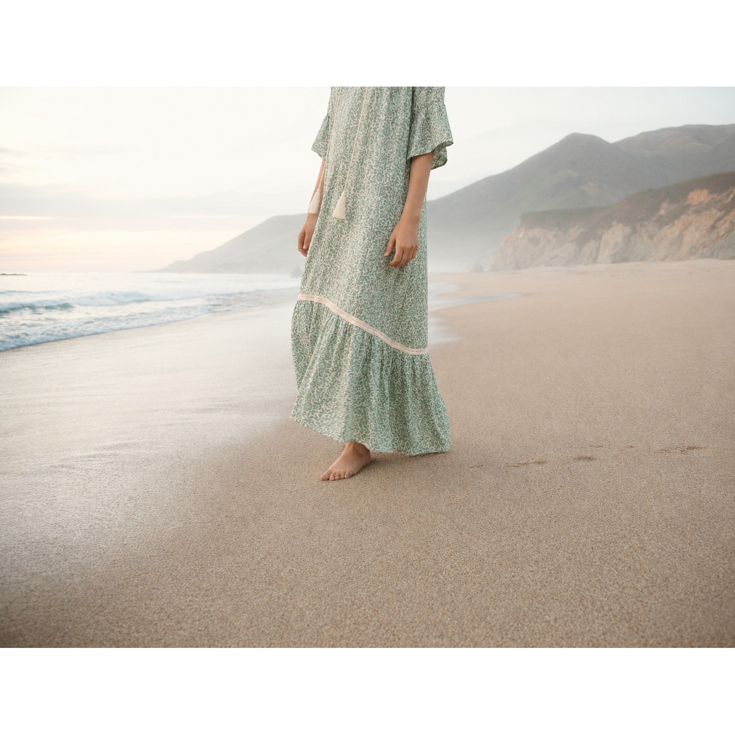 Christy Dawn The Corley Dress Mint Bloooming Meadow Size Small Floral Maxi Dress