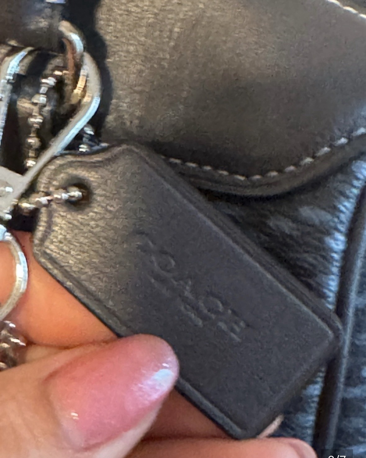 Coach Mini Bennett Satchel in a blue-grey Crossgrain Leather F29669