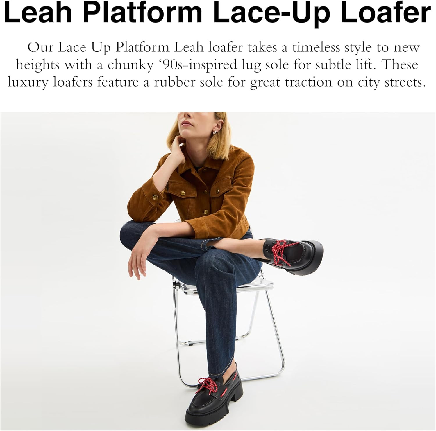 Coach Women’S Leah Lace-Up Platform Loafer