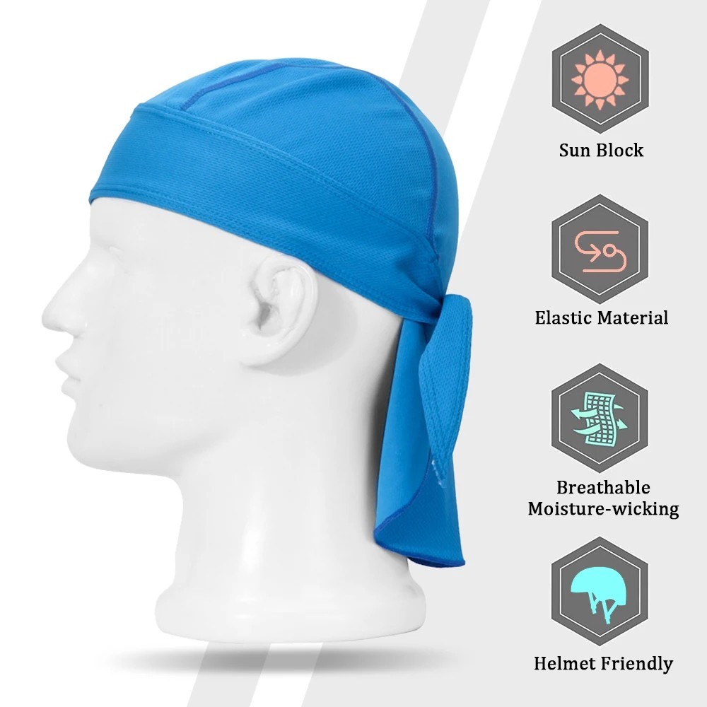 Sweat Wicking Dew Rags Skull Cap Helmet Liner Breathable Head Wrap Beanie Hat