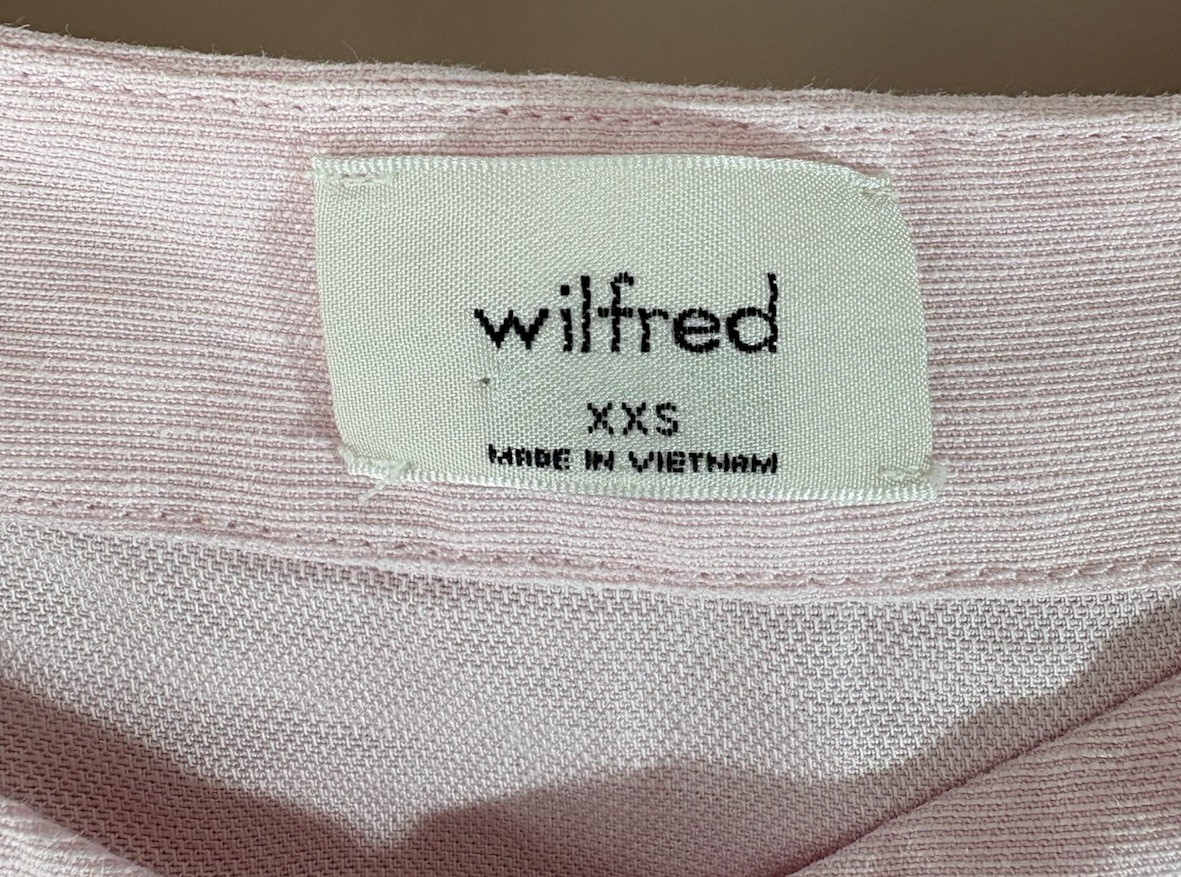 Wilfred Puff Sleeve Top Baby Pink Button Front Cottagecore Coquette Linen XXS