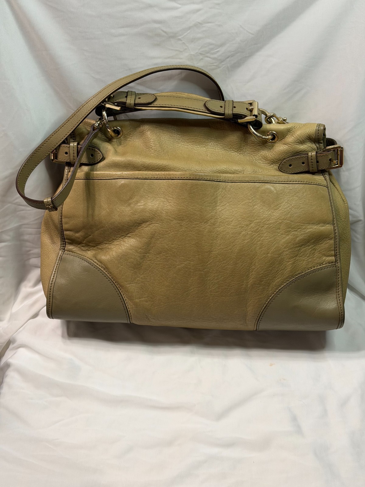 Mulberry Taylor leather 2 way with gold-tone hardware, double zip close