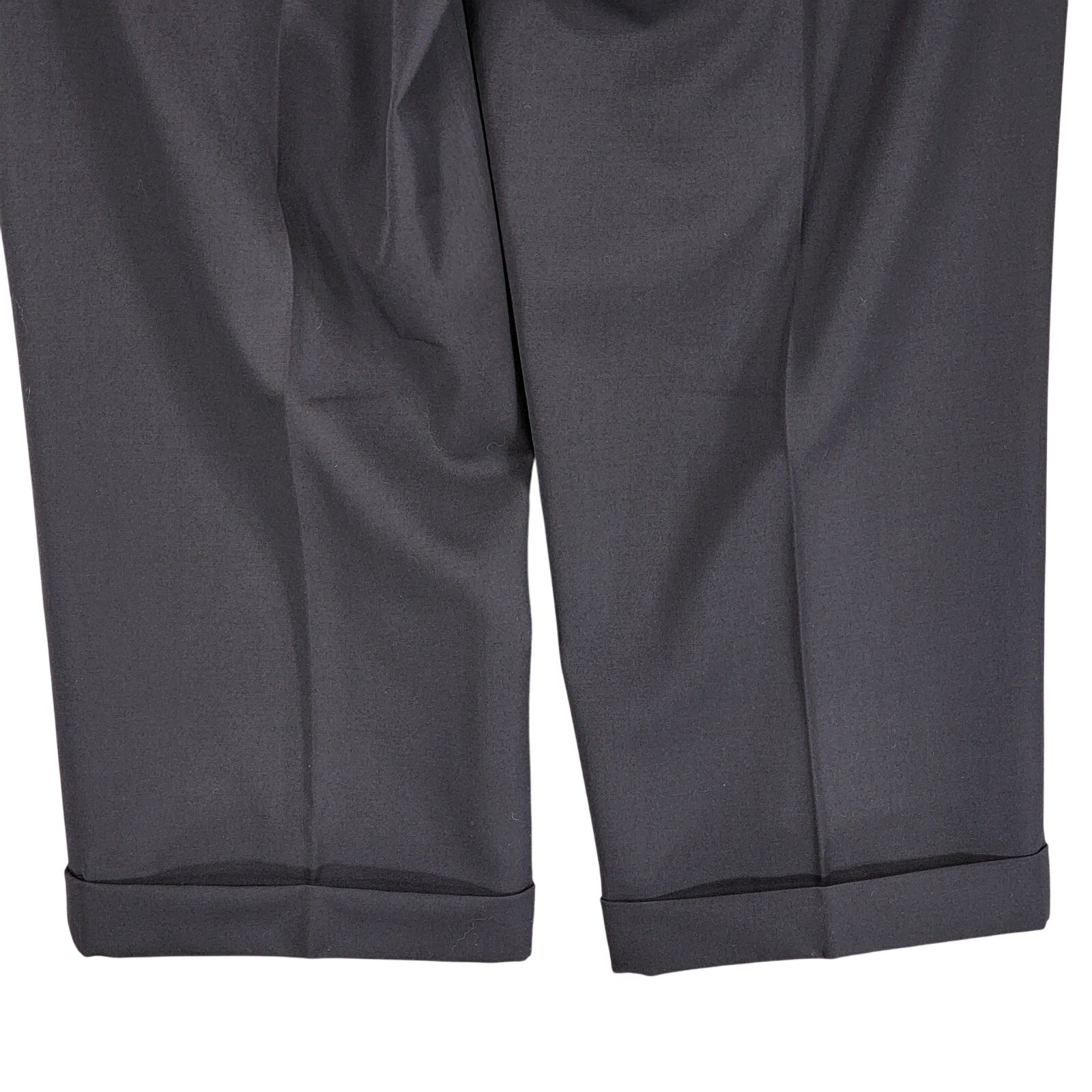Biella Italia Corporate Image Dress Pant 36 Men Gray Pleats Cuff 36×27 Tom James