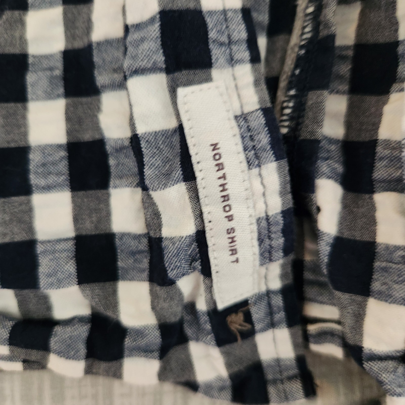 Goodfellow & Co Men’s Button-Up Shirt L Blue/White Check Short Sleeve Cotton