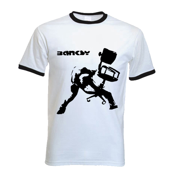 BANKSY OFFICE CHAIR T-SHIRT – The Clash London Calling – Choice Of Colours