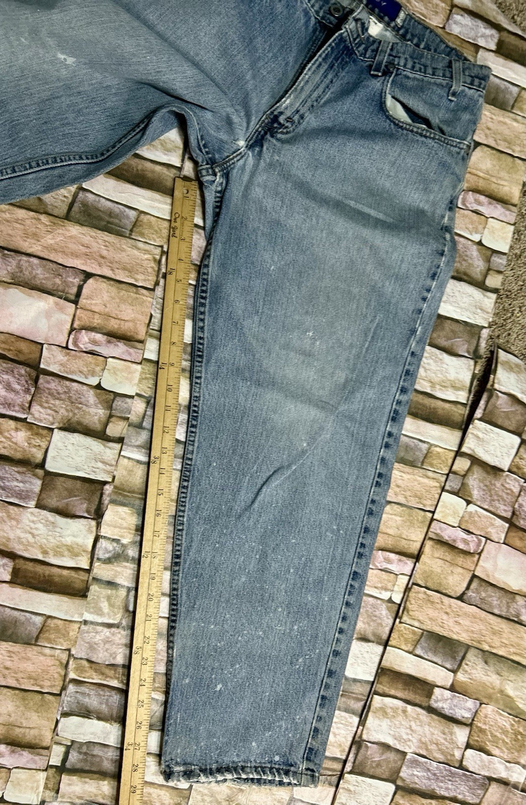 Vintage Levi’s SilverTab Jeans BAGGY 32×30 USA Paint Splatter Grunge Y2K