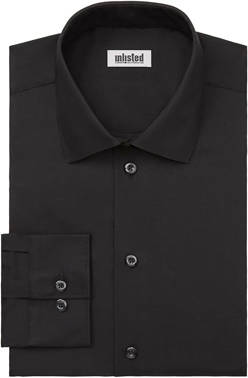 Kenneth Cole Men’s Dress Shirt, Black, XL (17-17.5, 32/33) 60 Cotton/40 Poly NWT