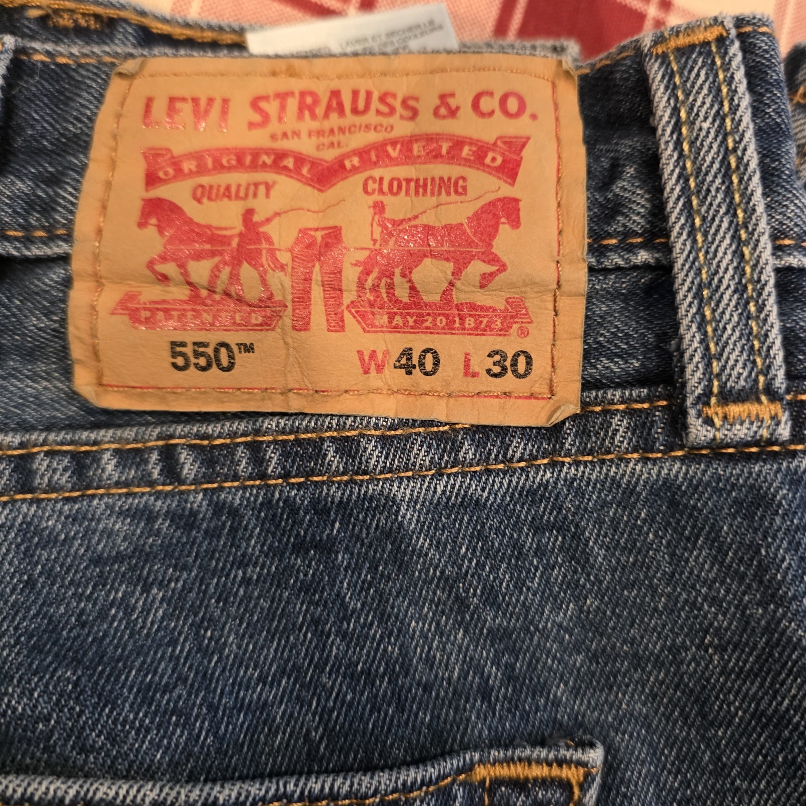 Levi’s 500 Series 550 Relaxed Fit Tapered Blue Denim Jeans Big & Tall NWT