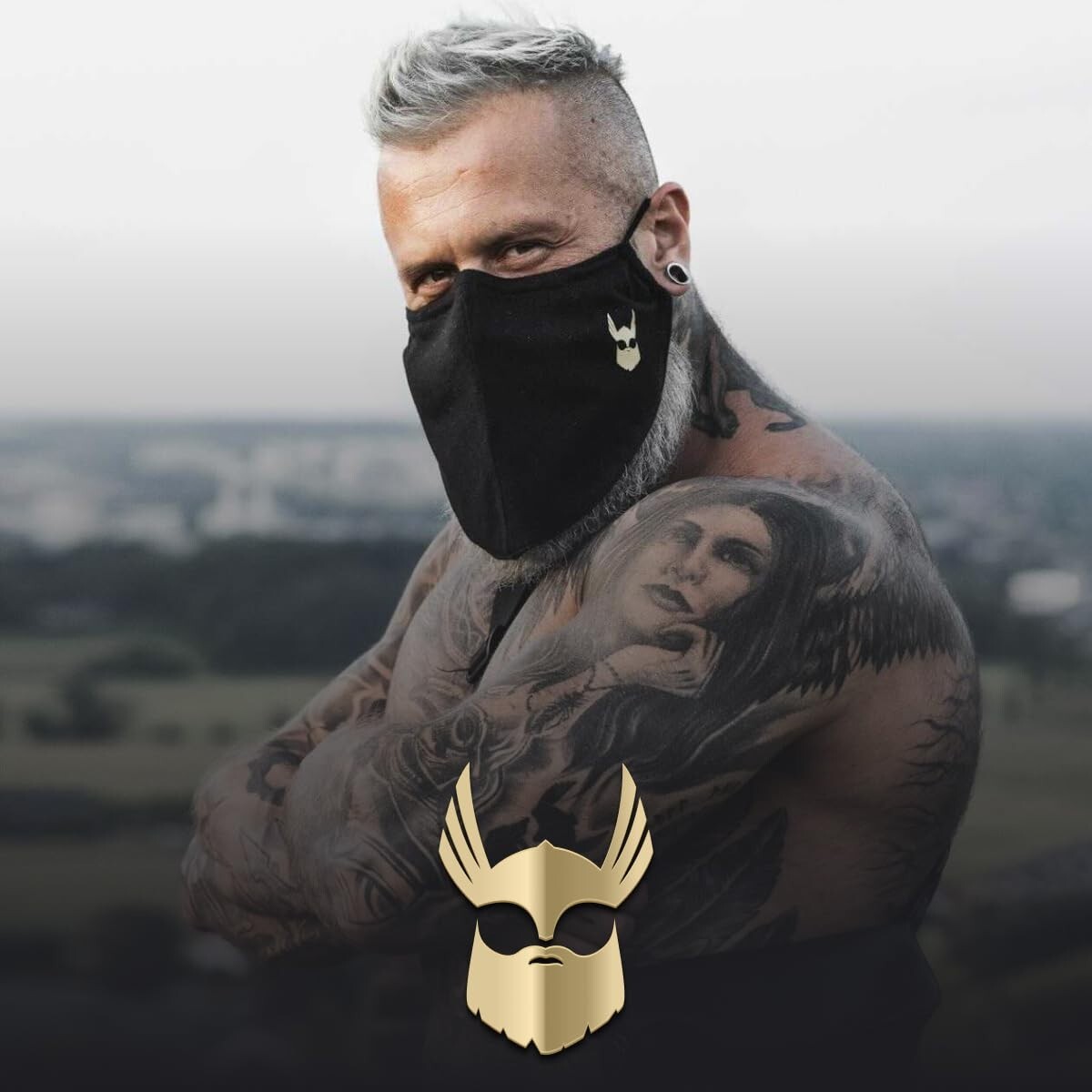 Beard Defender Face Mask for Men by The Beard Struggle – Adjustable Beard Mask