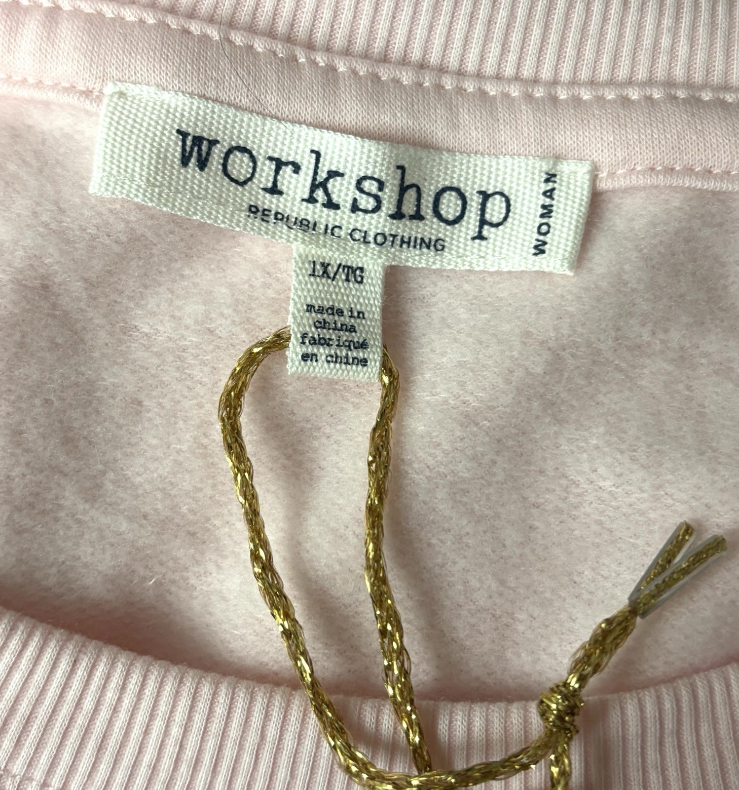REPUBLIC PEPPERMINT SEQUIN HEARTS SWEATSHIRT 1X PINK COQUETTE GIRLCORE PREPPY