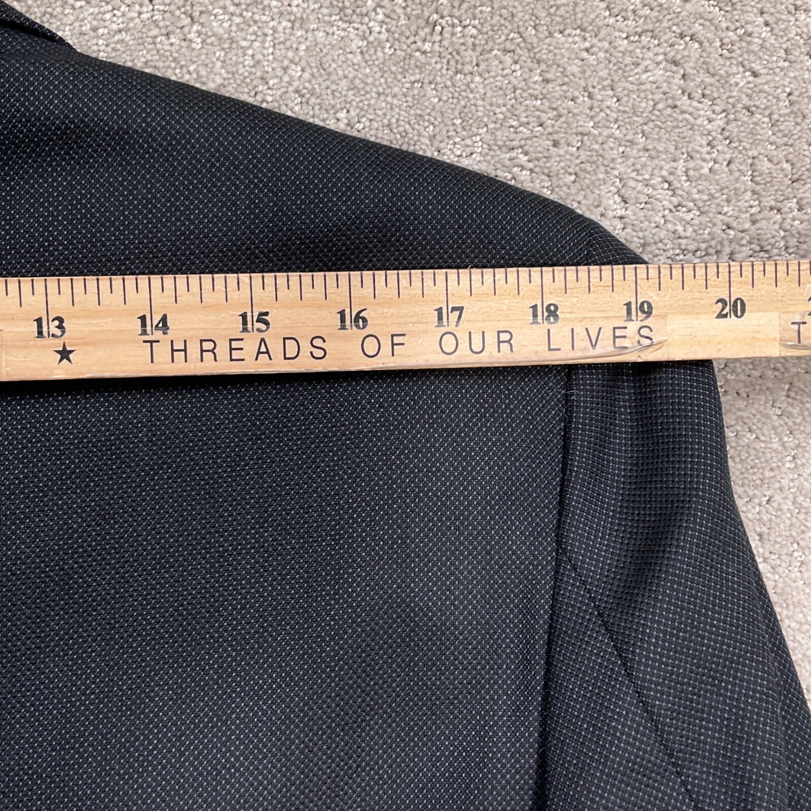 Tom James Corporate Image Blazer Men 42 Blue Black Birdseye Two Button Jacket