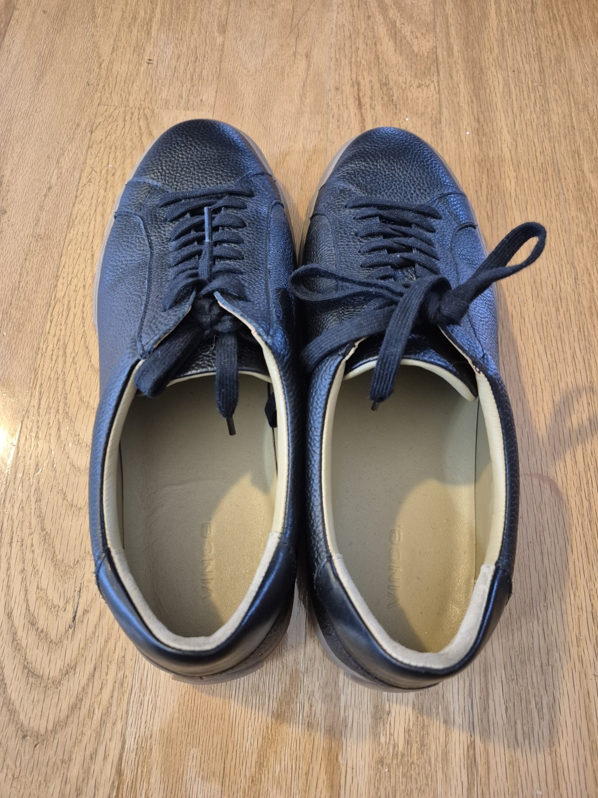 Vince Men’s Fulton Leather SneakersBlack Size US 13 EU 47.5