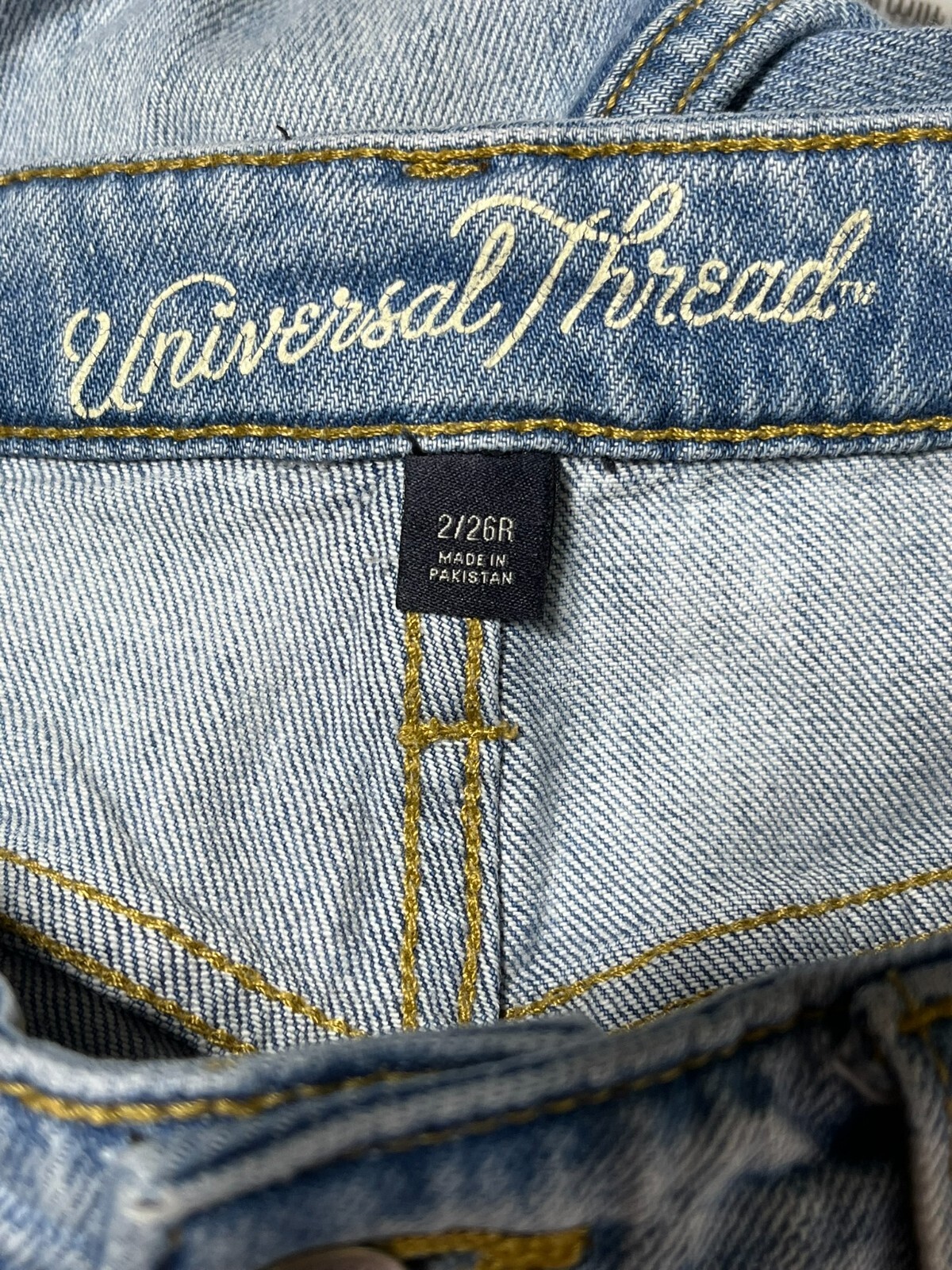 Universal Thread Blue Slim Straight Leg Jeans Denim Stretch Women’s Size 2/26R
