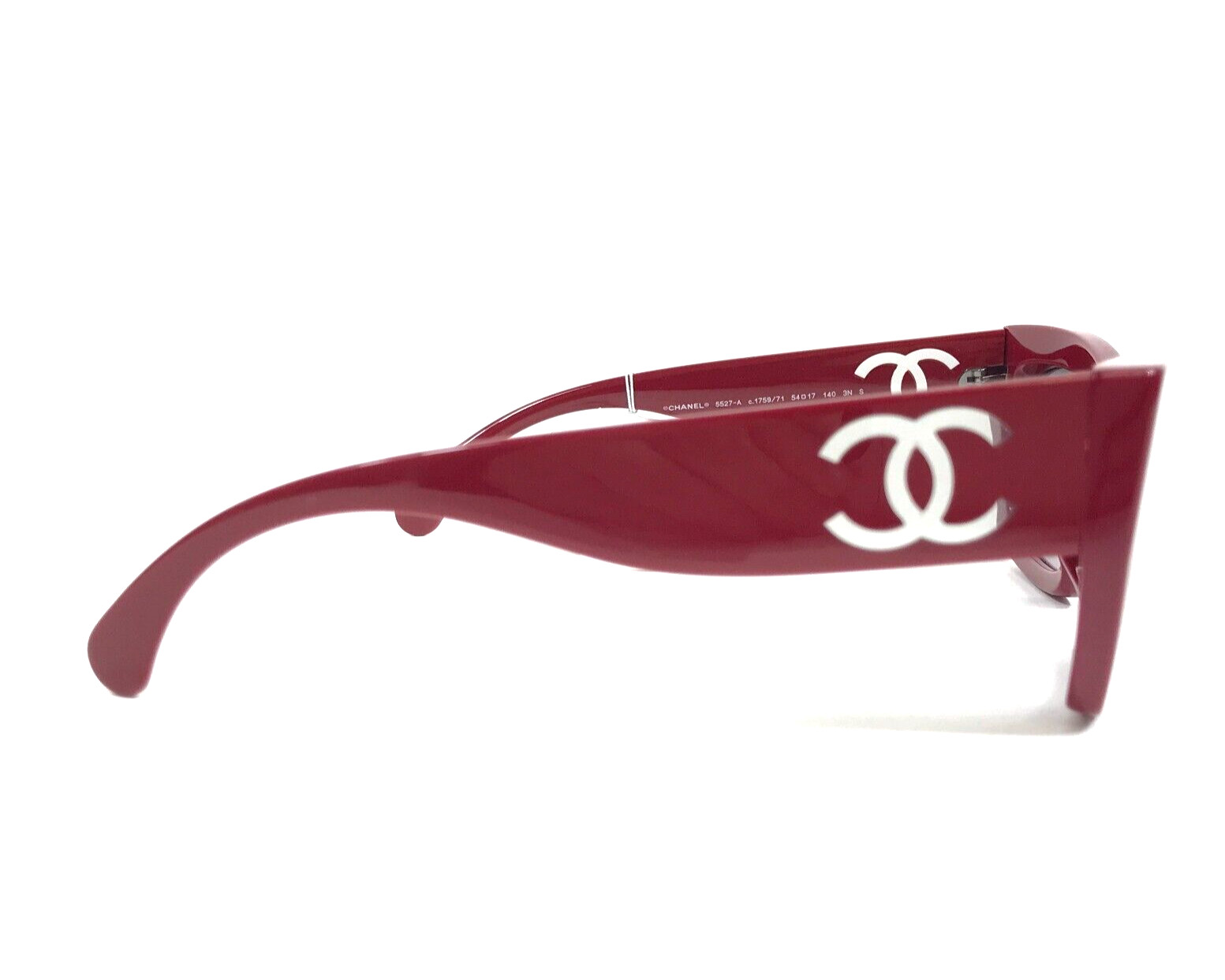 Chanel Sunglasses 5527-A c.1759/71 Burgundy Asian Fit Frame Gray Gradient Lenses